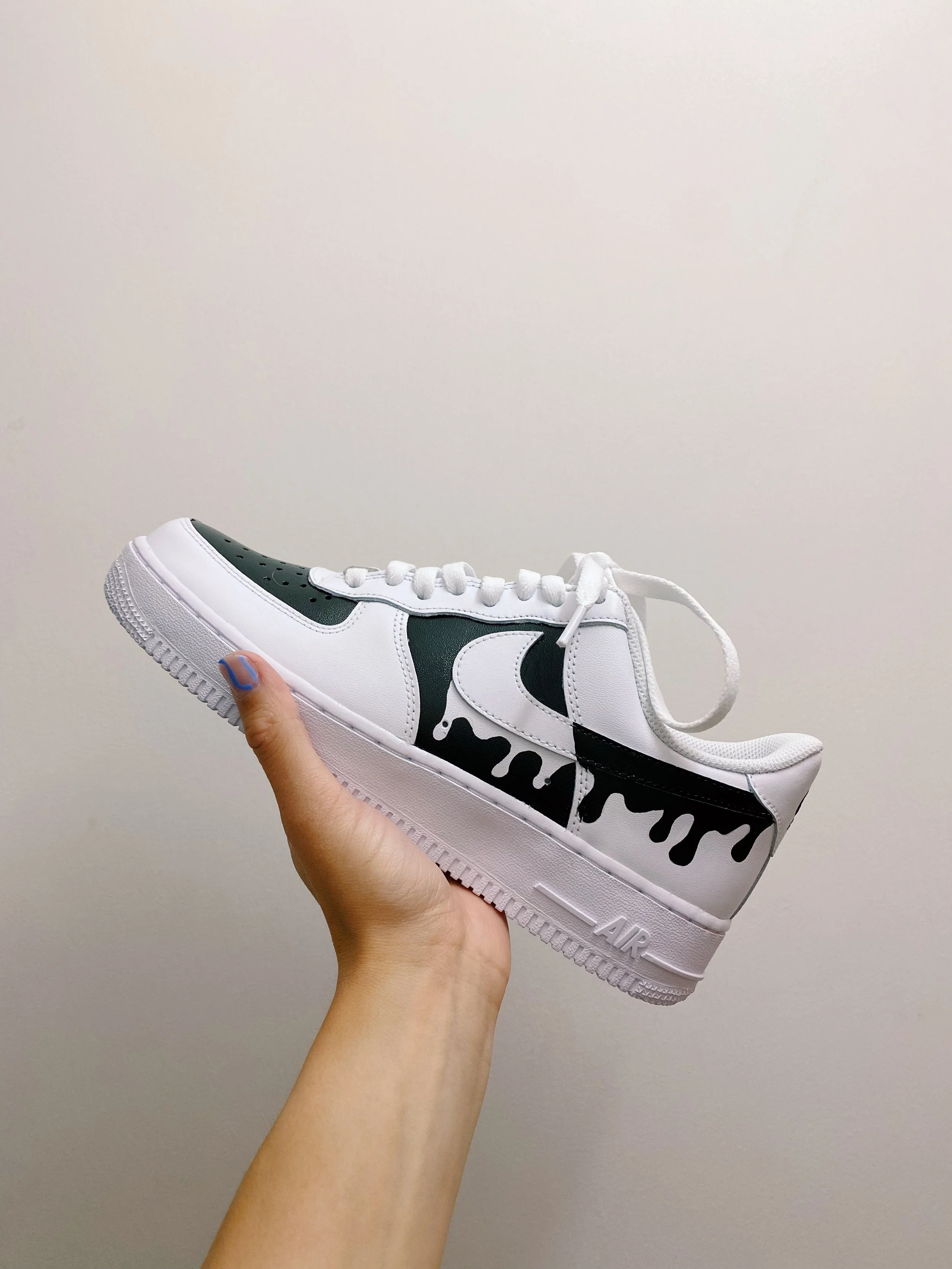 Black Drip Air Forces