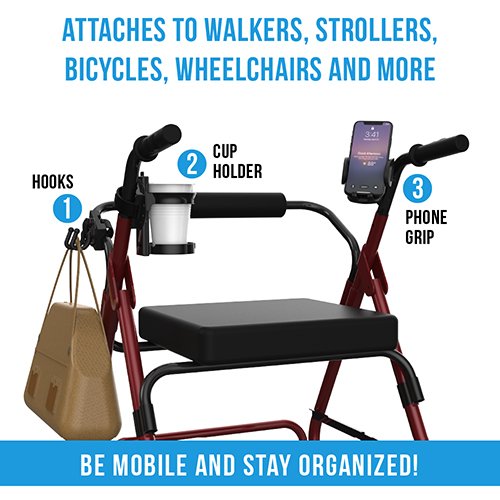 Cell Phone Holder for Walkers and Wheelchairs