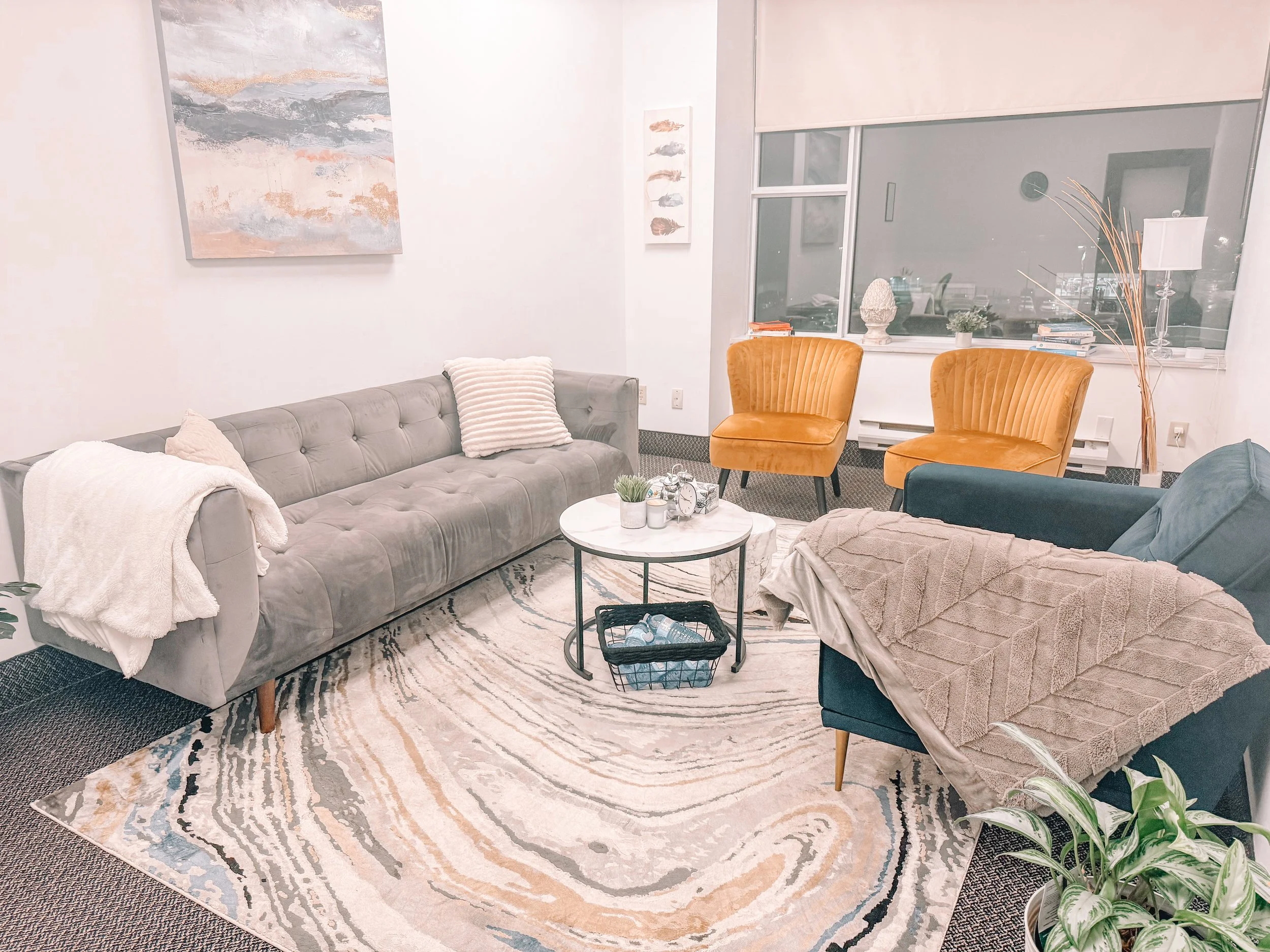 Private therapy room at the My Inner Peace Newmarket location used for in person counselling.