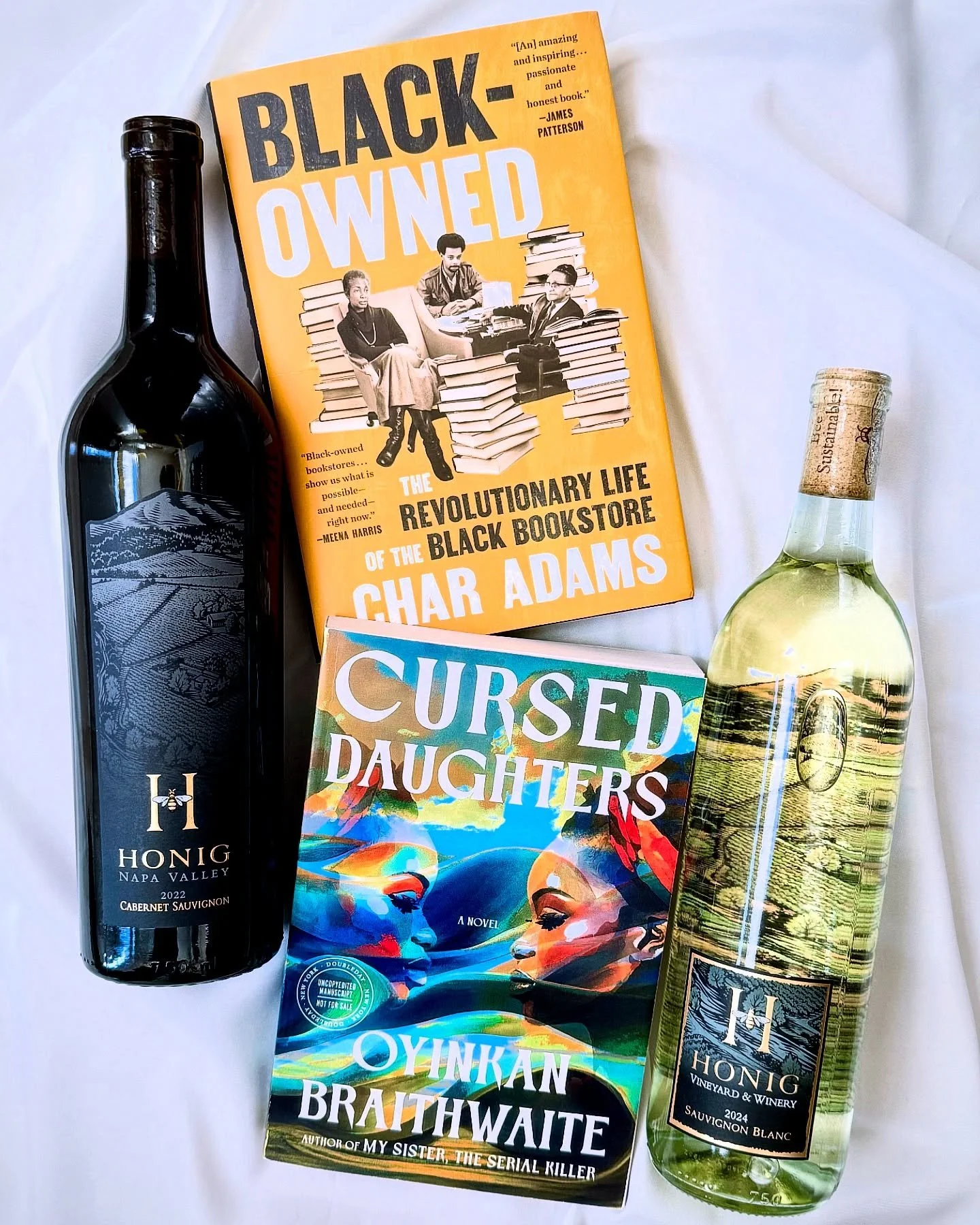 My weekly pairings 📚🍷

📖 Reading: BLACK-OWNED: The Revolutionary Life of the Black Bookstore by @ciciadams_ and CURSED DAUGHTERS by @oyinbraithwaite (a @readwithjenna pick). Both released yesterday. Thank you to the @tinyrepbooks and @doubledayboo