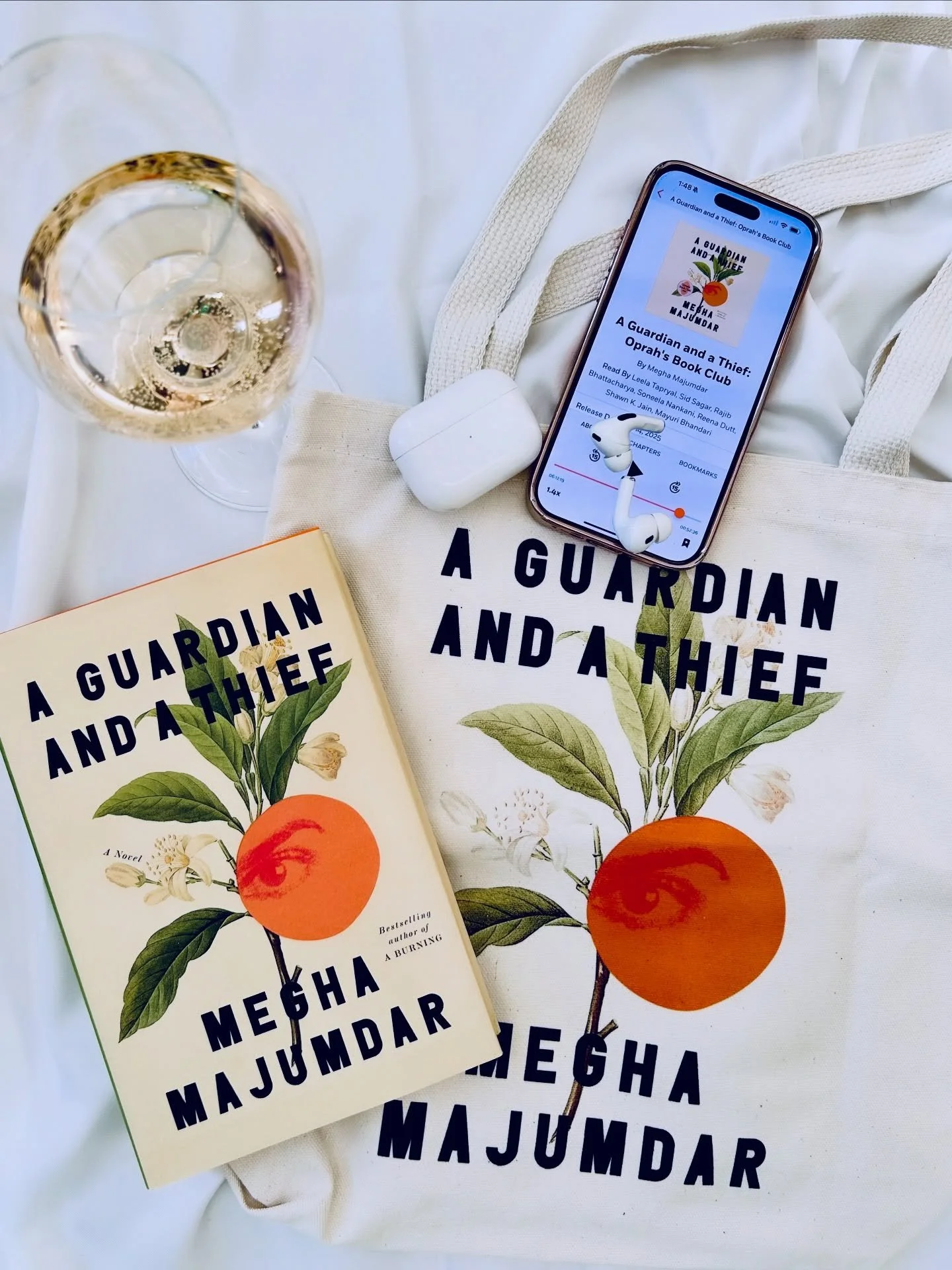 ✨ A GUARDIAN AND A THIEF by @megha.maj ✨ Thank you @aaknopf for the gifted tote and book and @prhaudio for the early audiobook listen. Nothing like a good audiobook and this one was fantastic! A beautiful narration.

I absolutely love Megha&rsquo;s w