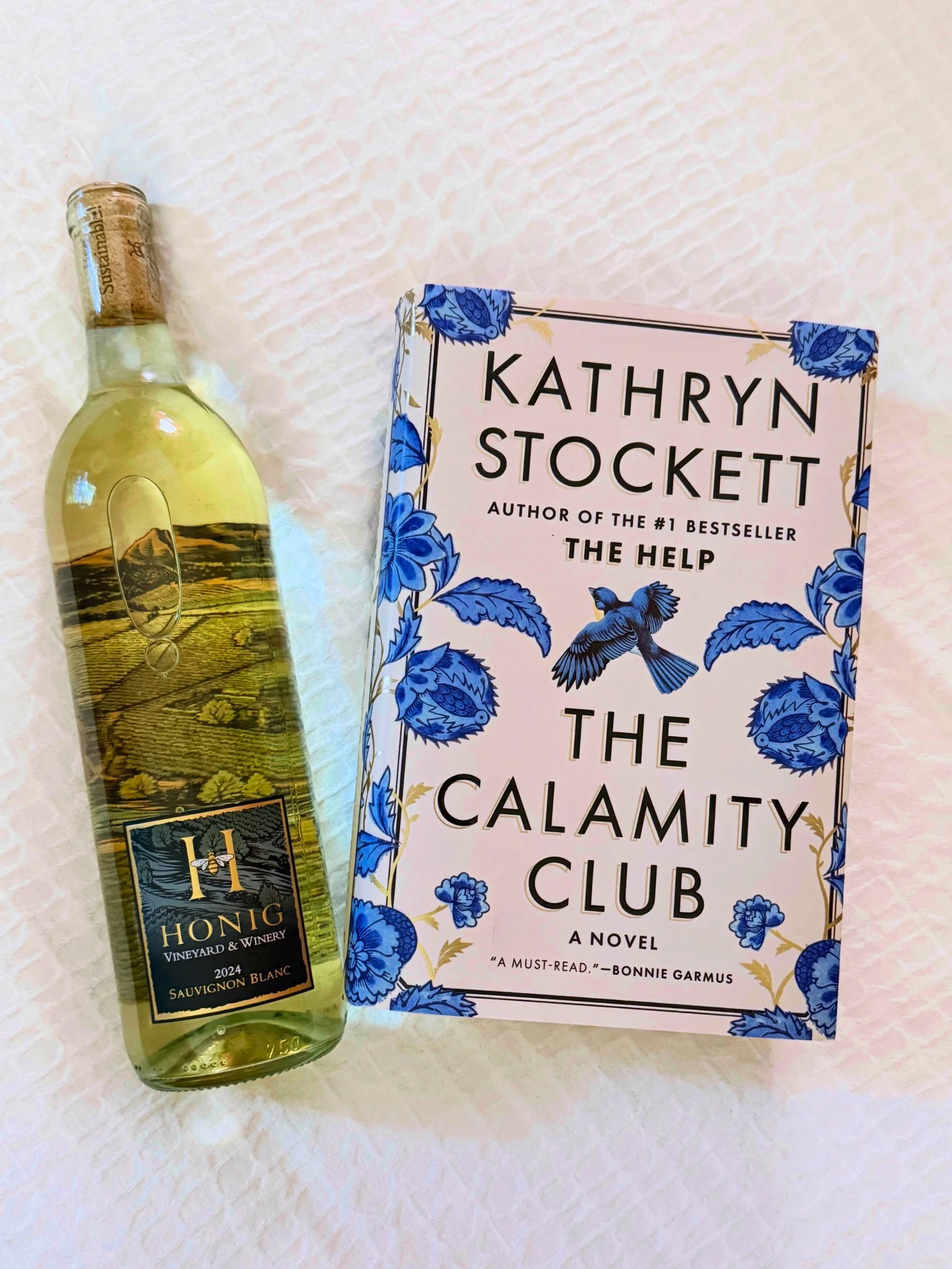 Two things I really enjoyed this summer! 📚🍷 THE CALAMITY CLUB by @kathrynstockettauthor was a big one (656 pages), but it was so worth the 29 hours of listening time! Set in Depression-era Mississippi, it&rsquo;s one of those stories where you real