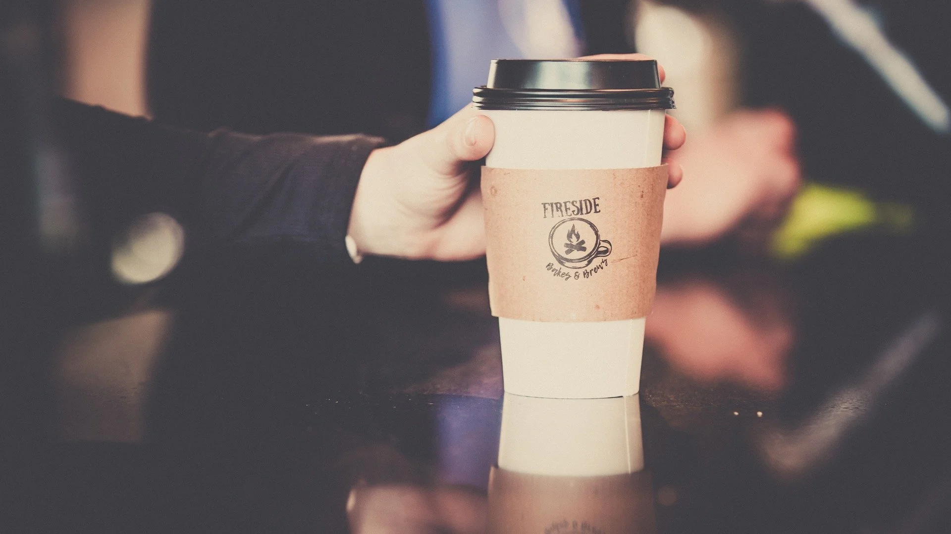 A cup of coffee from Fireside Coffee Shop