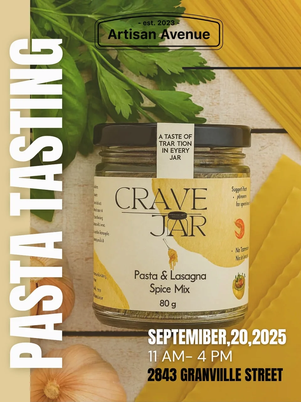 Pasta Pop Up at Artisan Avenue