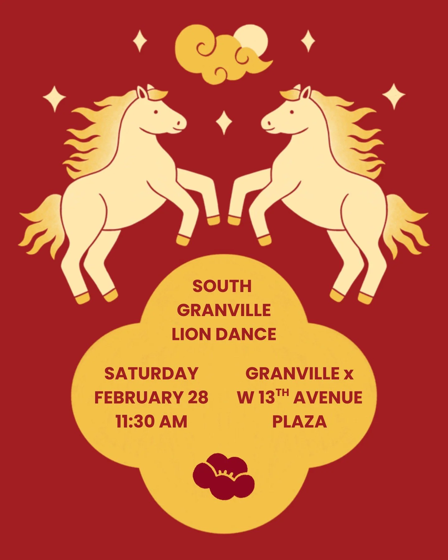 The drums are coming to Granville 🥁🦁⁠
⁠
Tomorrow is the big day! Join us as we welcome the Lion Dance with @bakmeiyinping to the neighbourhood to celebrate prosperity and the finale of our Lunar New Year festivities. 🧧✨⁠
⁠
We&rsquo;re kicking thin