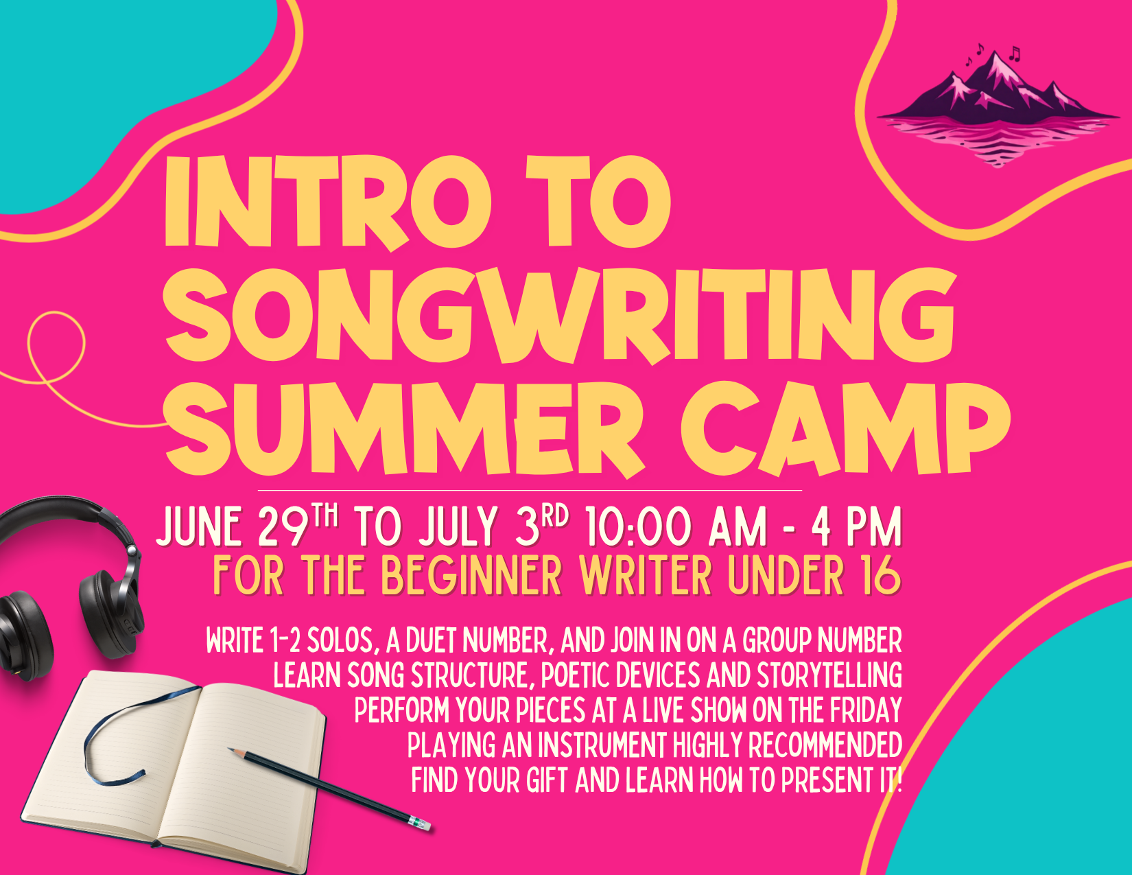 Summer Camps - Intro to Songwriting Summer Camp