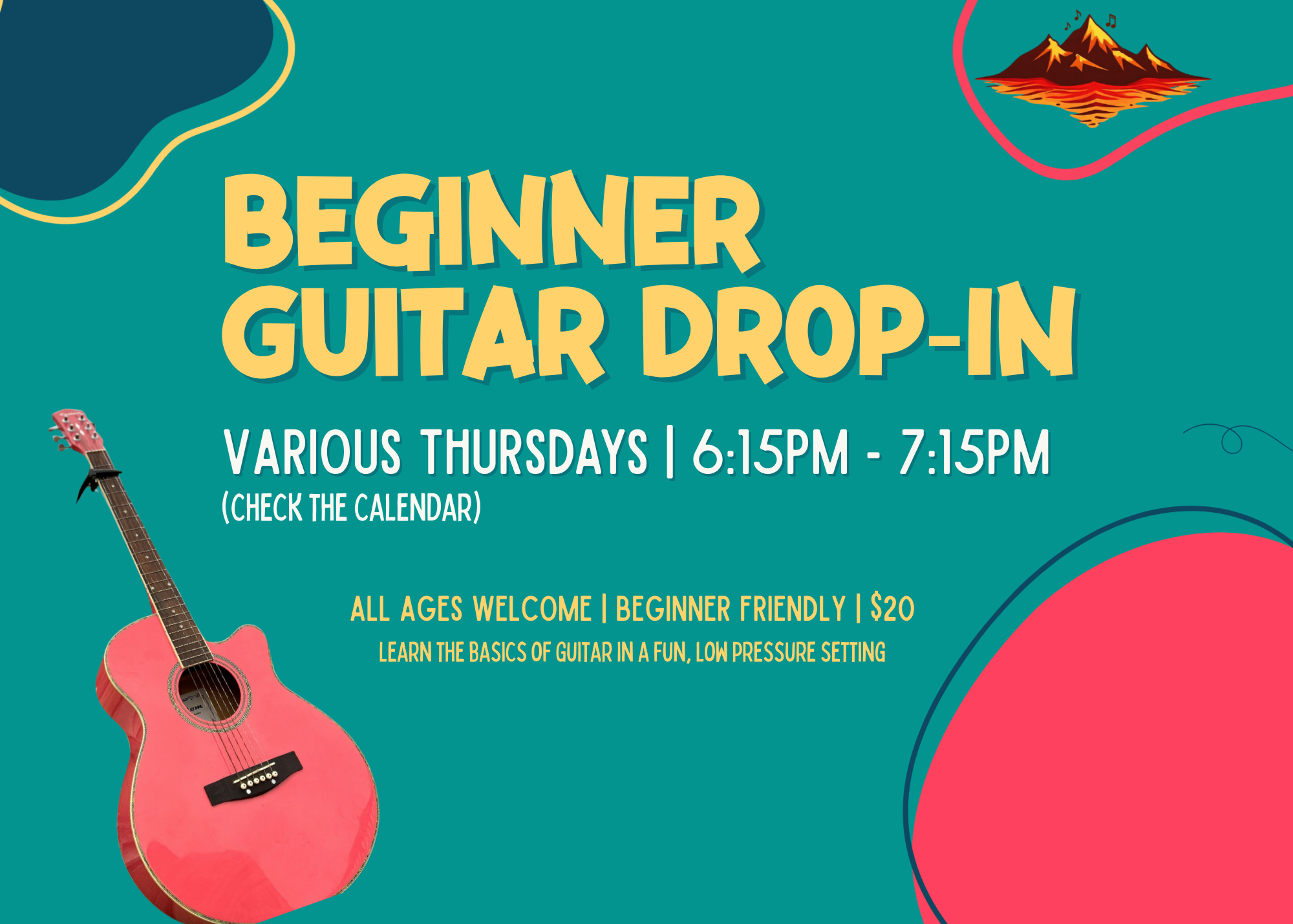 Pleasant Mountain Music - Beginner Guitar Drop-In with Chris