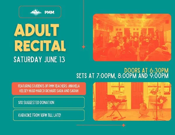 Pleasant Mountain Music - Adult Wine and Cheese Year End Recital
