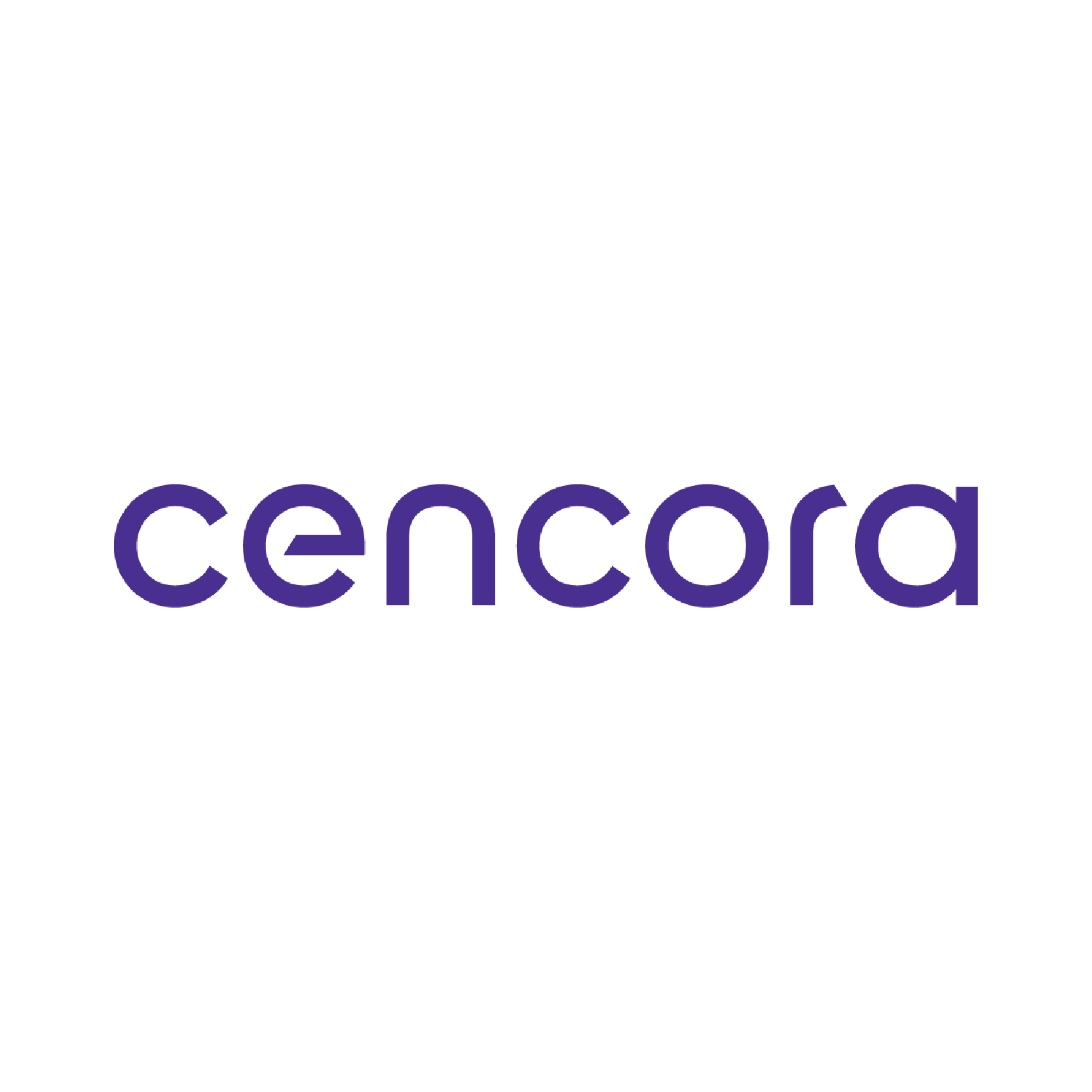 Cencora logo in purple text on white background.