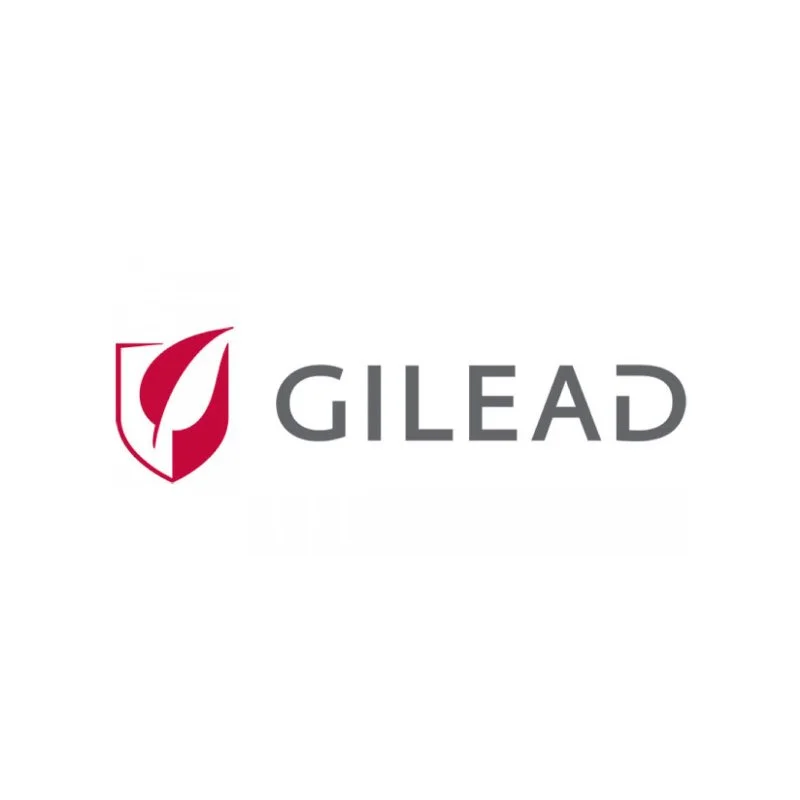 Gilead logo featuring a shield and leaf design with the word GILEAD in capital letters.