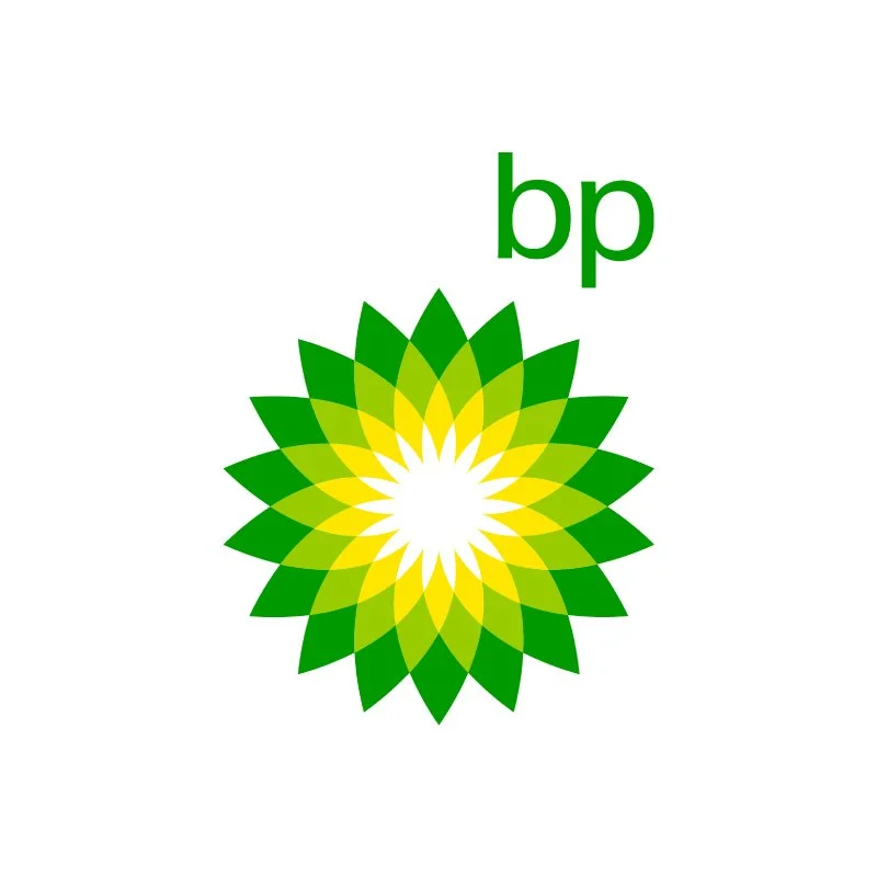BP logo with a green and yellow stylized flower design and lowercase 'bp' text above it.