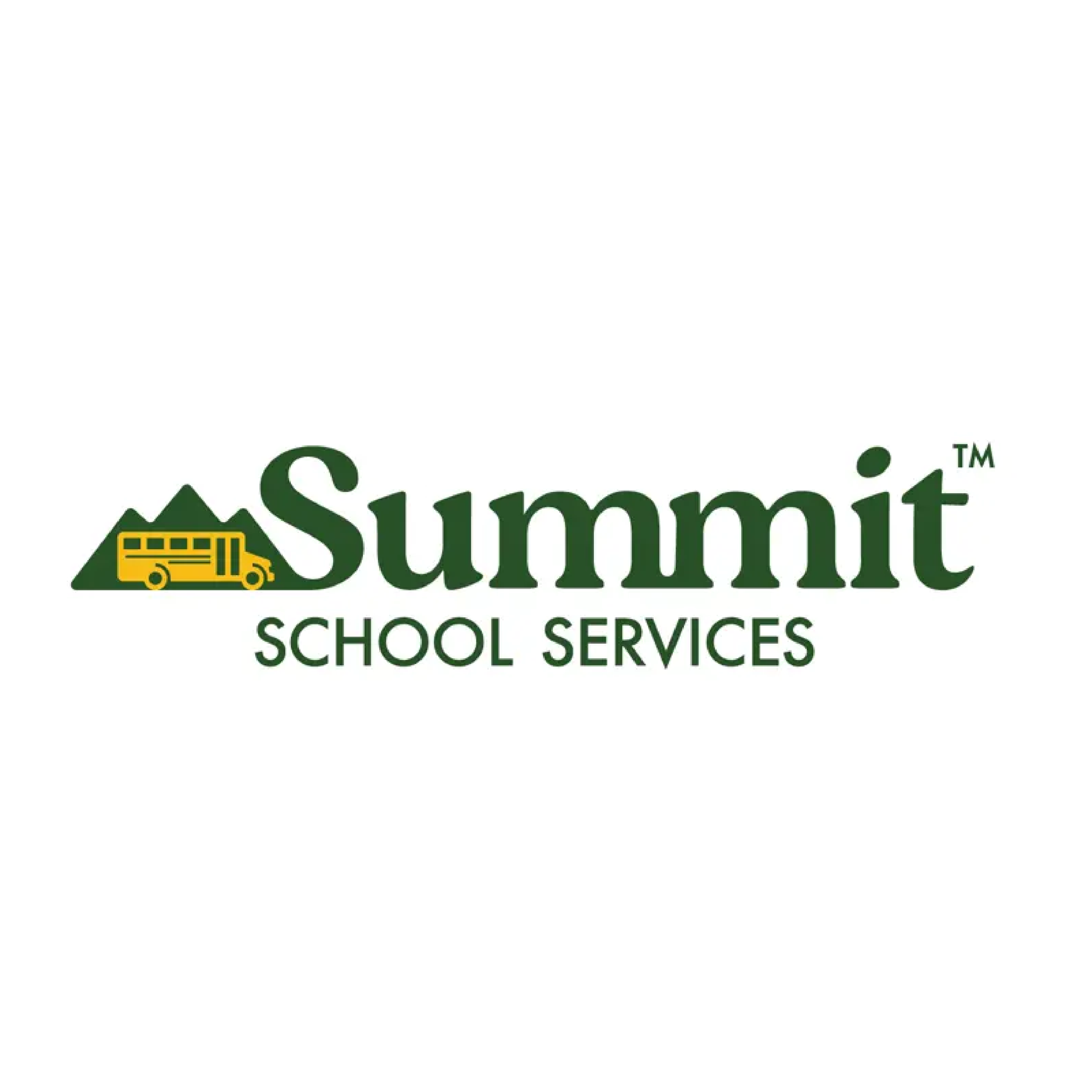 Logo of Summit School Services, featuring green text and a school bus icon.