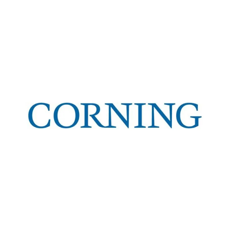 The word 'CORNING' in blue capital letters on a white background.