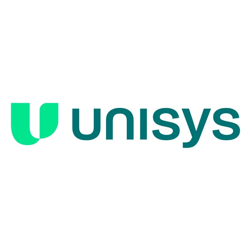 Unisys company logo with a stylized green 'U' and the word 'unisyss' in dark teal.