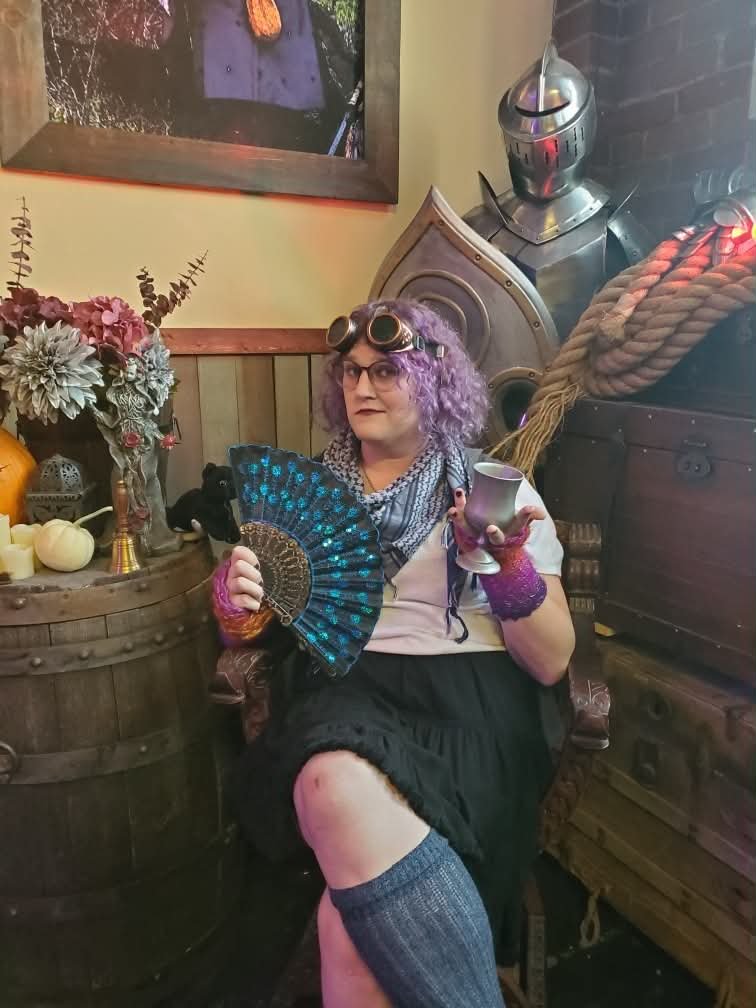 Behind the Scenes candid from The Library Bards' "D&D" music video