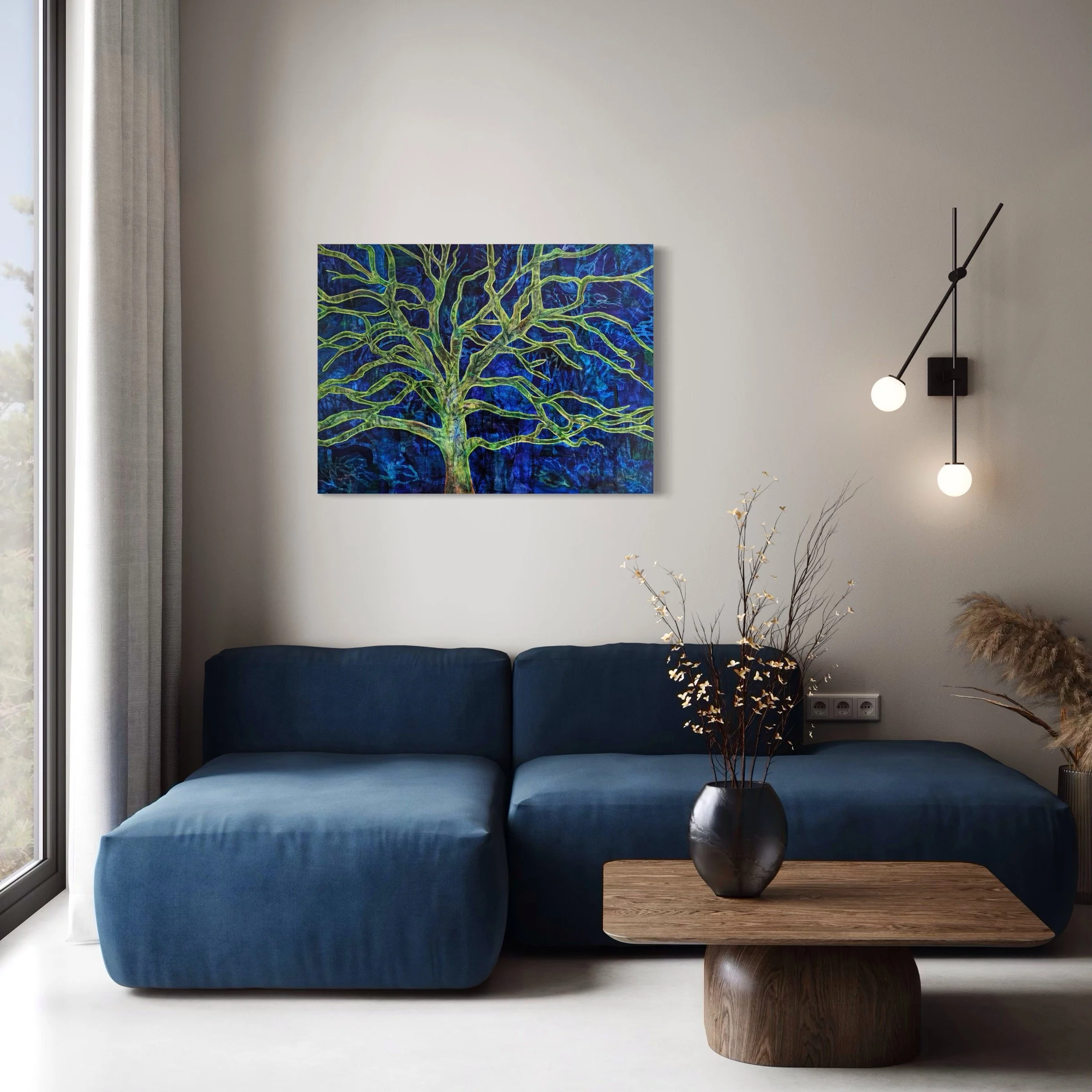 The Stories I Could Tell, Acrylic and Mixed Media on cradled wood panel, 30 x 40, $1600