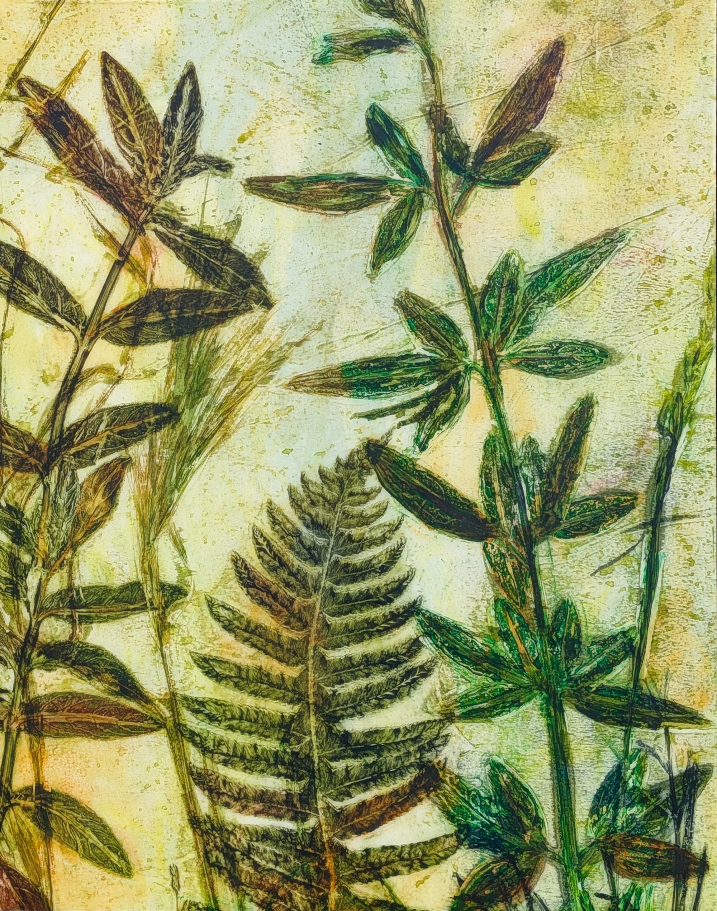 Hillside Haul, Acrylic and Mixed Media on cradled wood panel, 14 x 11, $375 