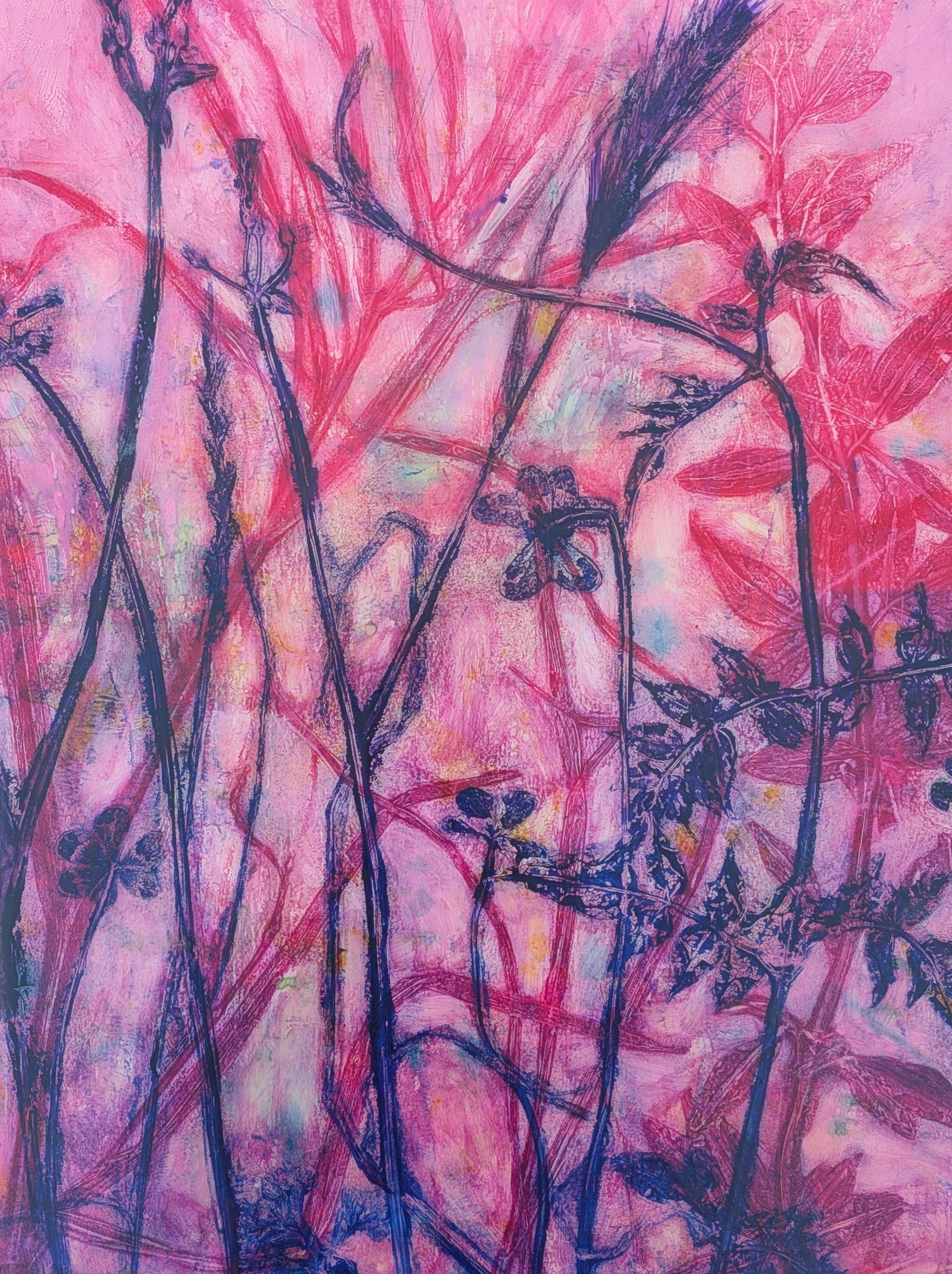 Time to Frolic, 16 x 12, Acrylic and Mixed Media on cradled wood panel, $465