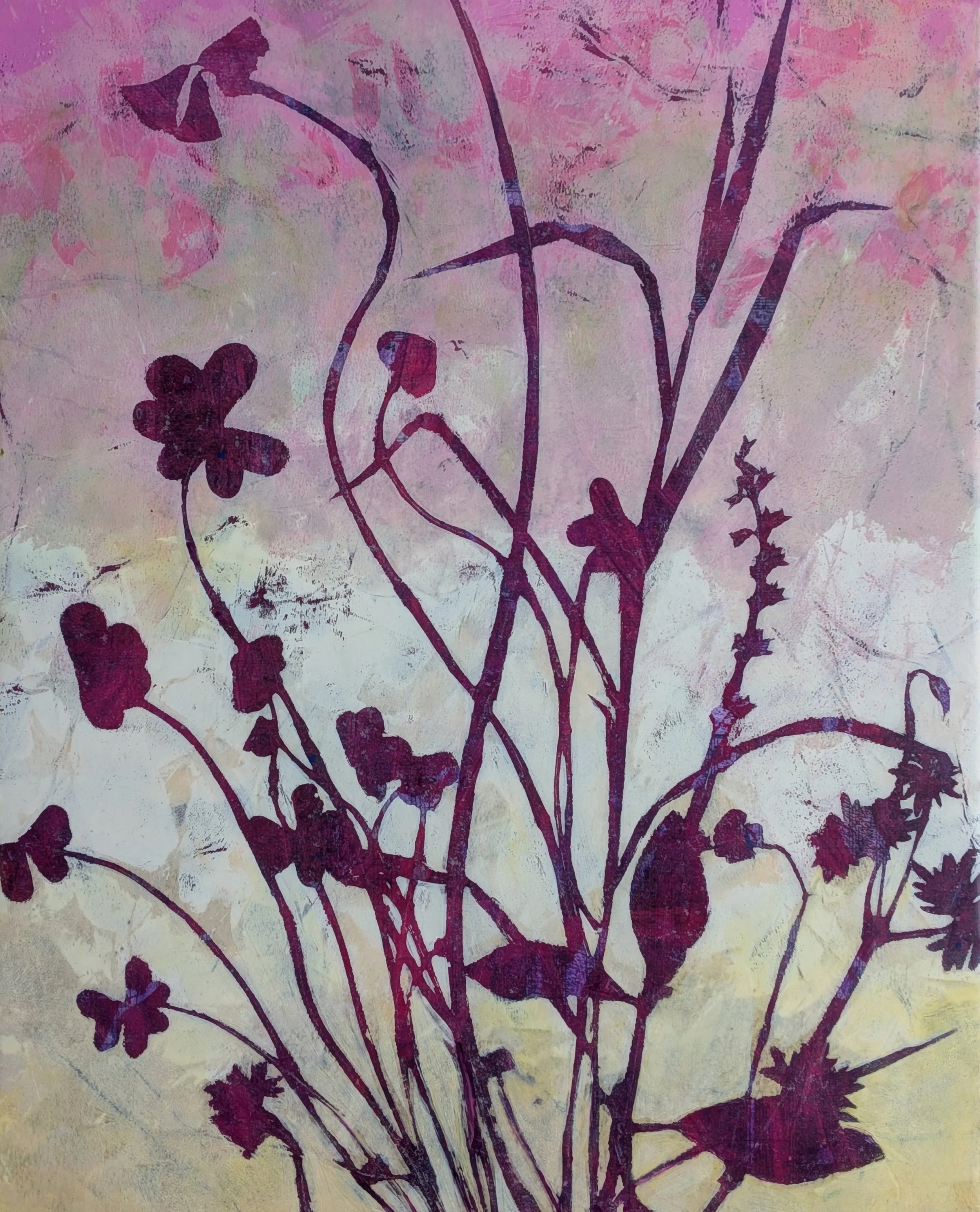 You Take the Lead, Acrylic and Mixed Media on cradled wood panel, 20 x 16, $700
