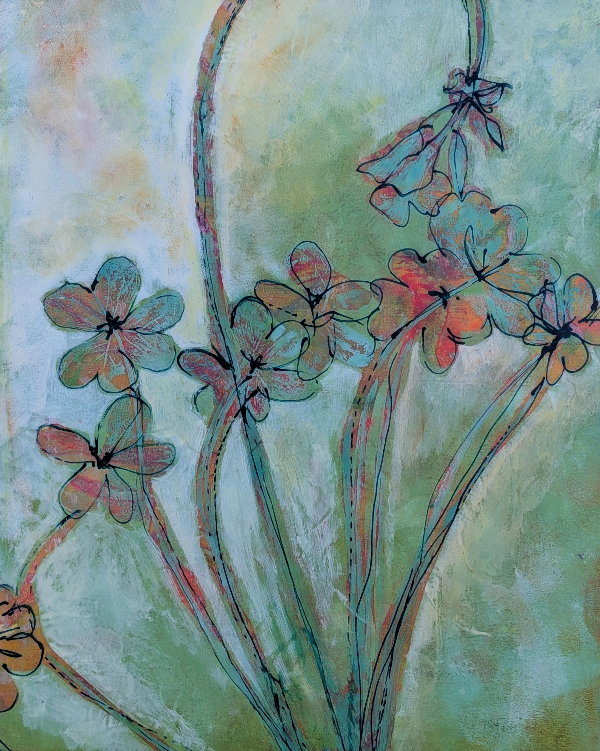 Irrepressible, 10 x 8  x 1.5, Mixed Media and Acrylic on cradled wood panel $190 SOLD