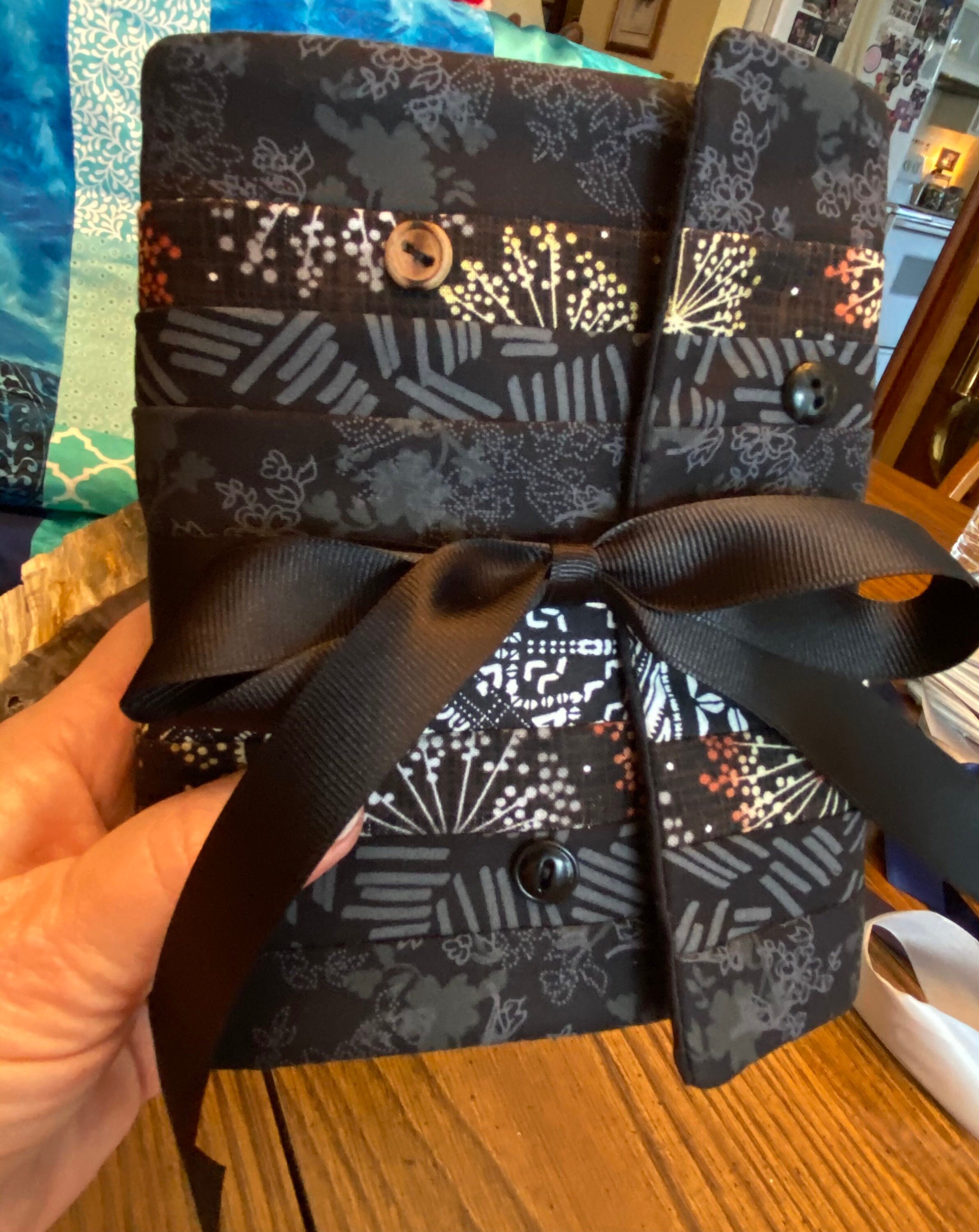 Black Quilted Blank Journal