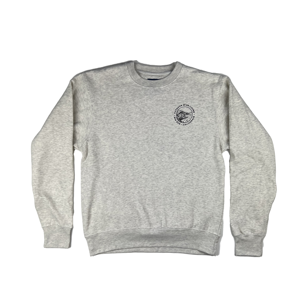 CREW NECK SWEATER - FULL FRONT LOGO PRINT