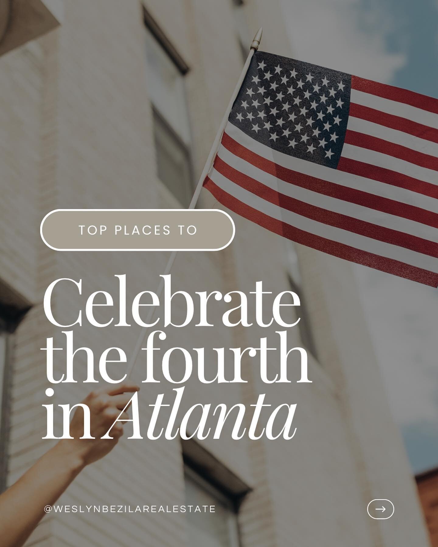 Here&rsquo;s a plan to make your 4th of July weekend sparkle ✨ 🇺🇸

👉🏻Swipe to see some top Atlanta places and events to celebrate our nation&rsquo;s independence. 

Want to see a list with even more options? Check it out ⬇️

https://www.atlantapa