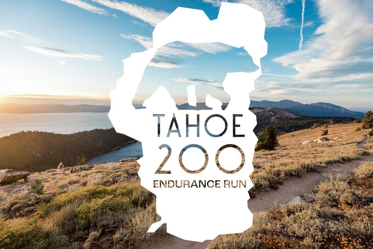  Landscape of Lake Tahoe and Marlette Lake, with Tahoe 200 logo 
