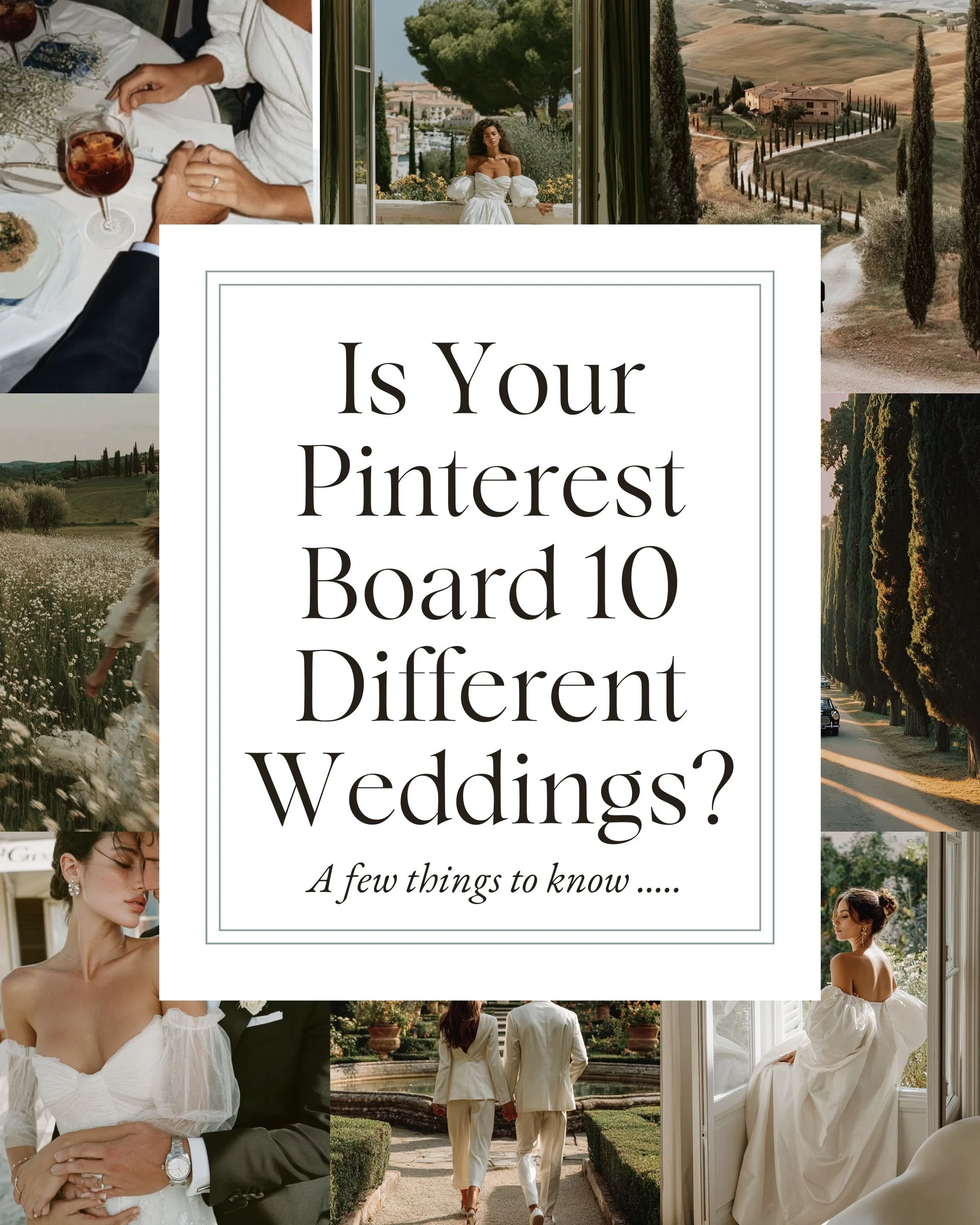 is your pinterest board 10 different weddings?