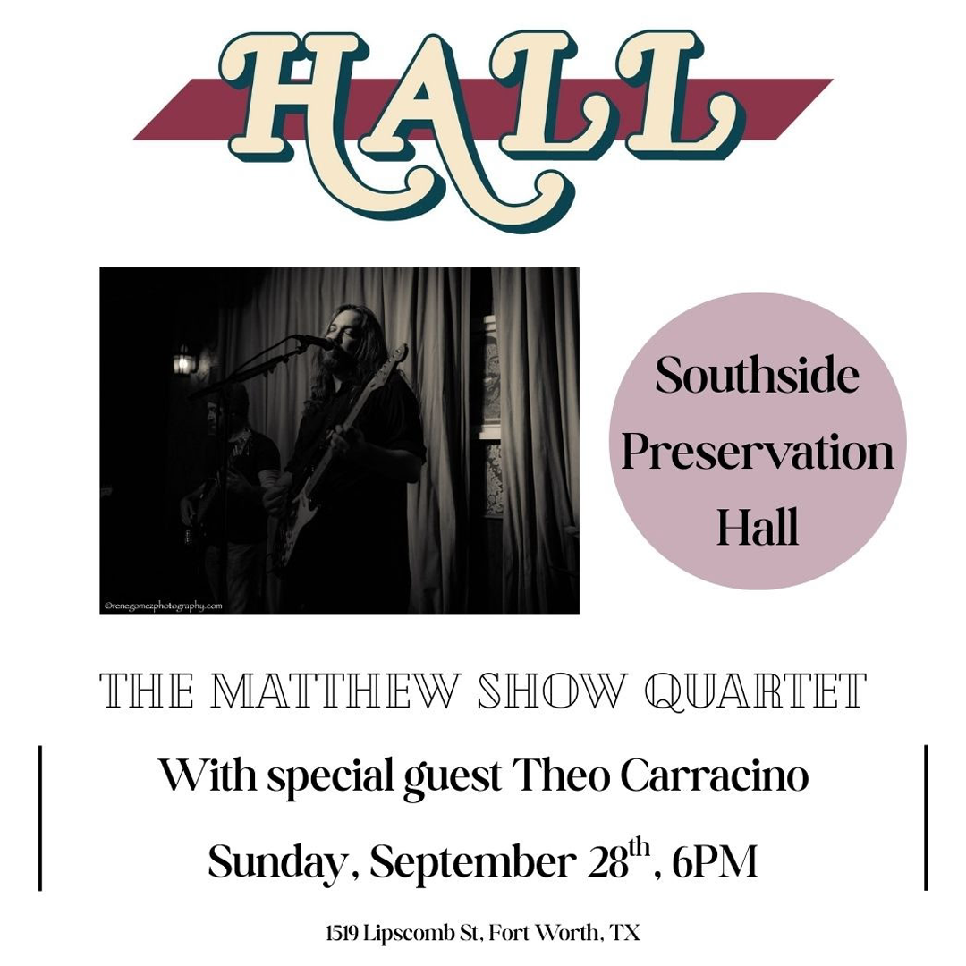 Concerts in the Chapel Presents: the matthew show quartet with special guest Theo Carracino!