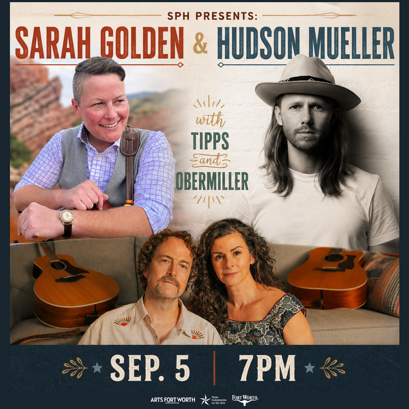 SPH Presents: 2026 Kerrville New Folk Winners Sarah Golden, Hudson Mueller with Tipps and Obermiller