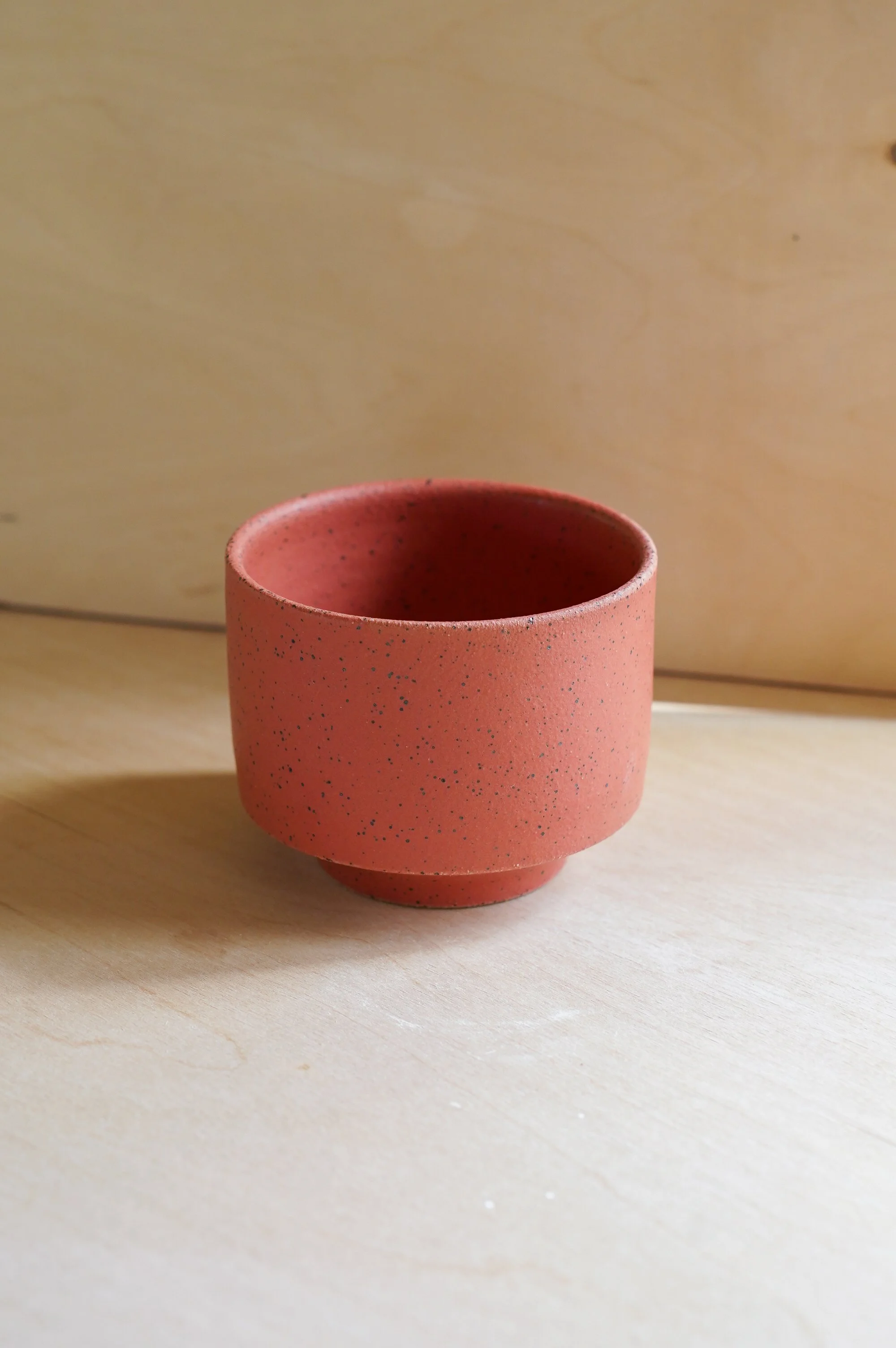 Speckled Red Square Cappuccino Cup