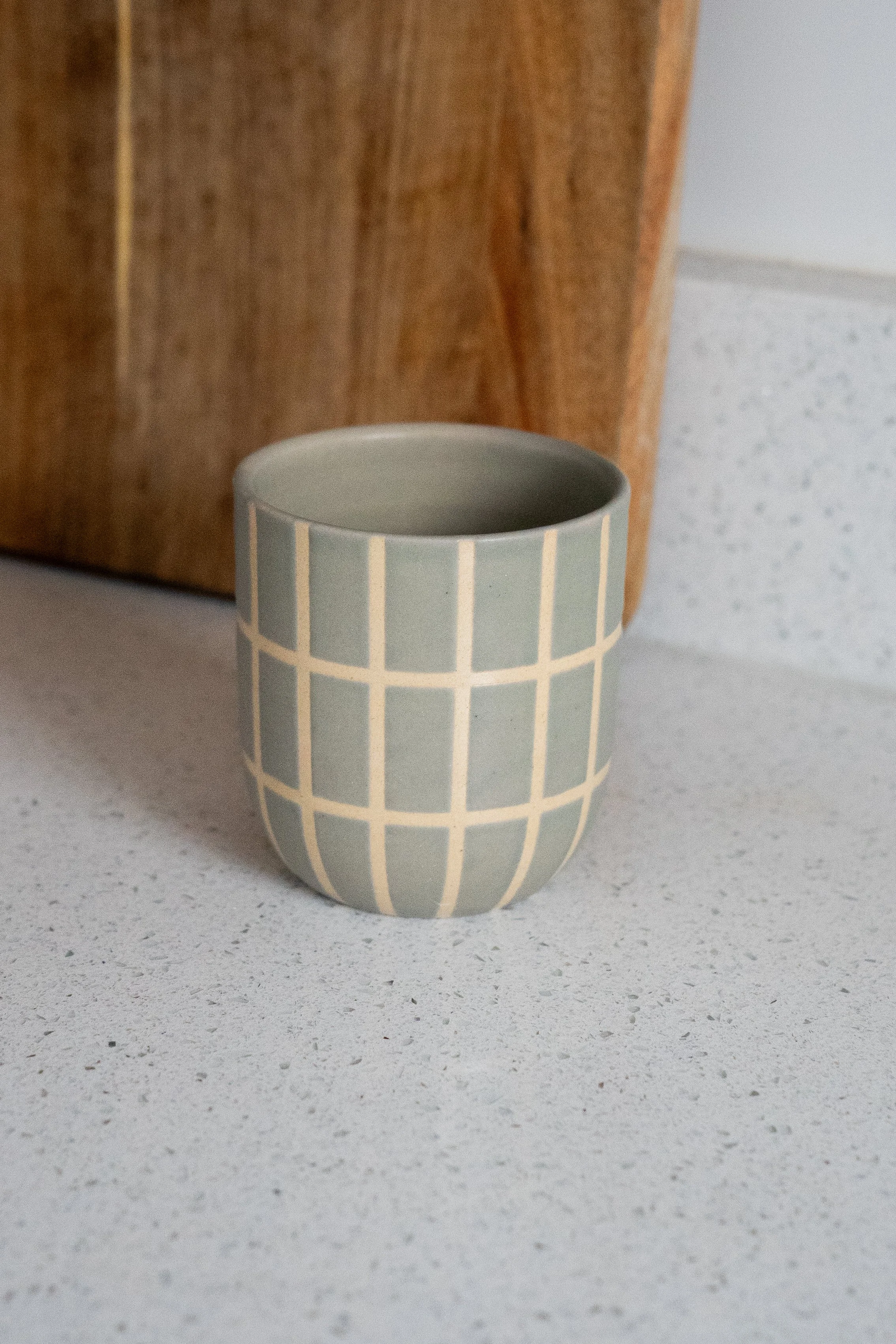 Mini Sage Tile Round Cup