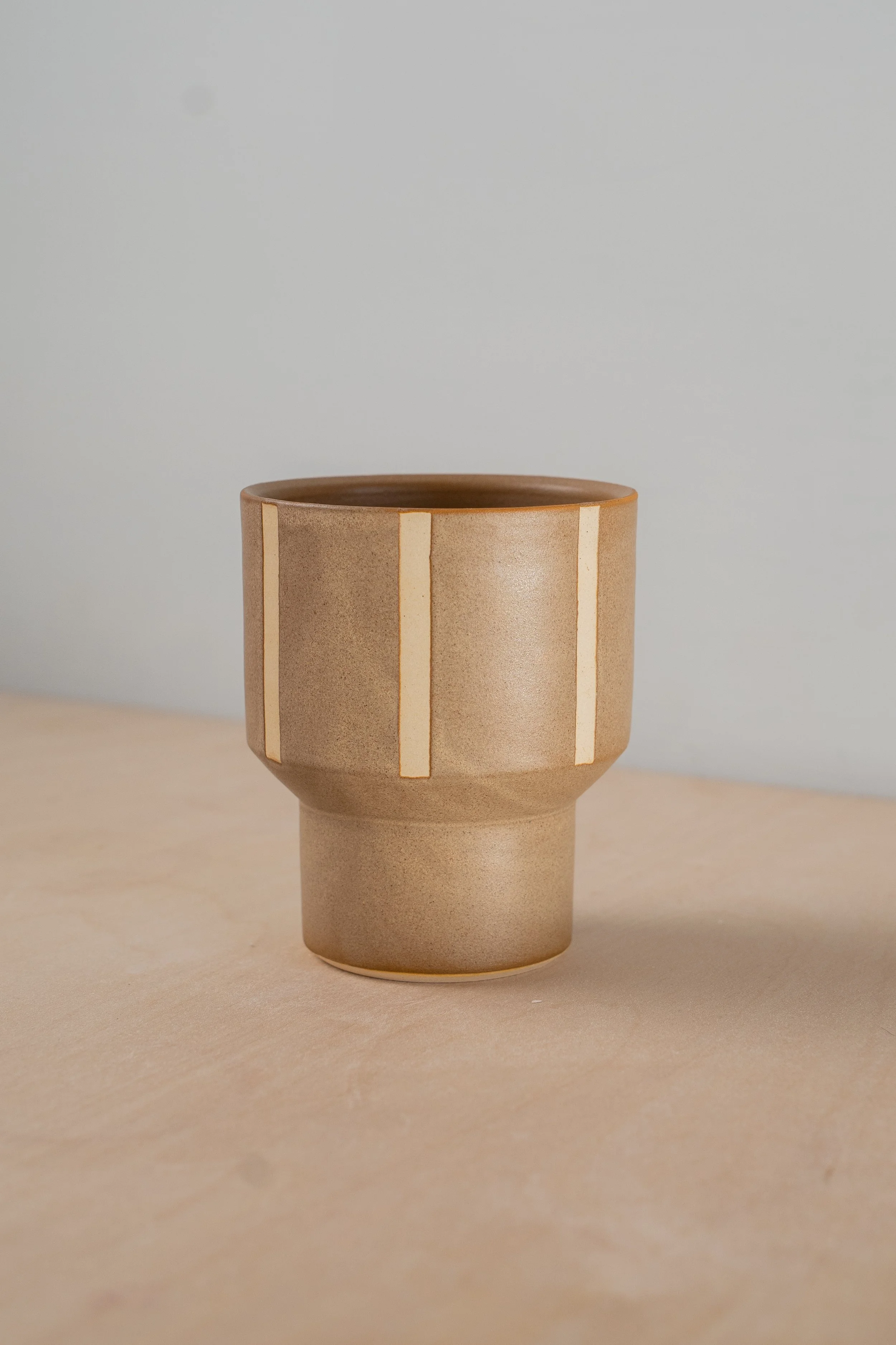 Mini Brown Striped Tumbler Cup