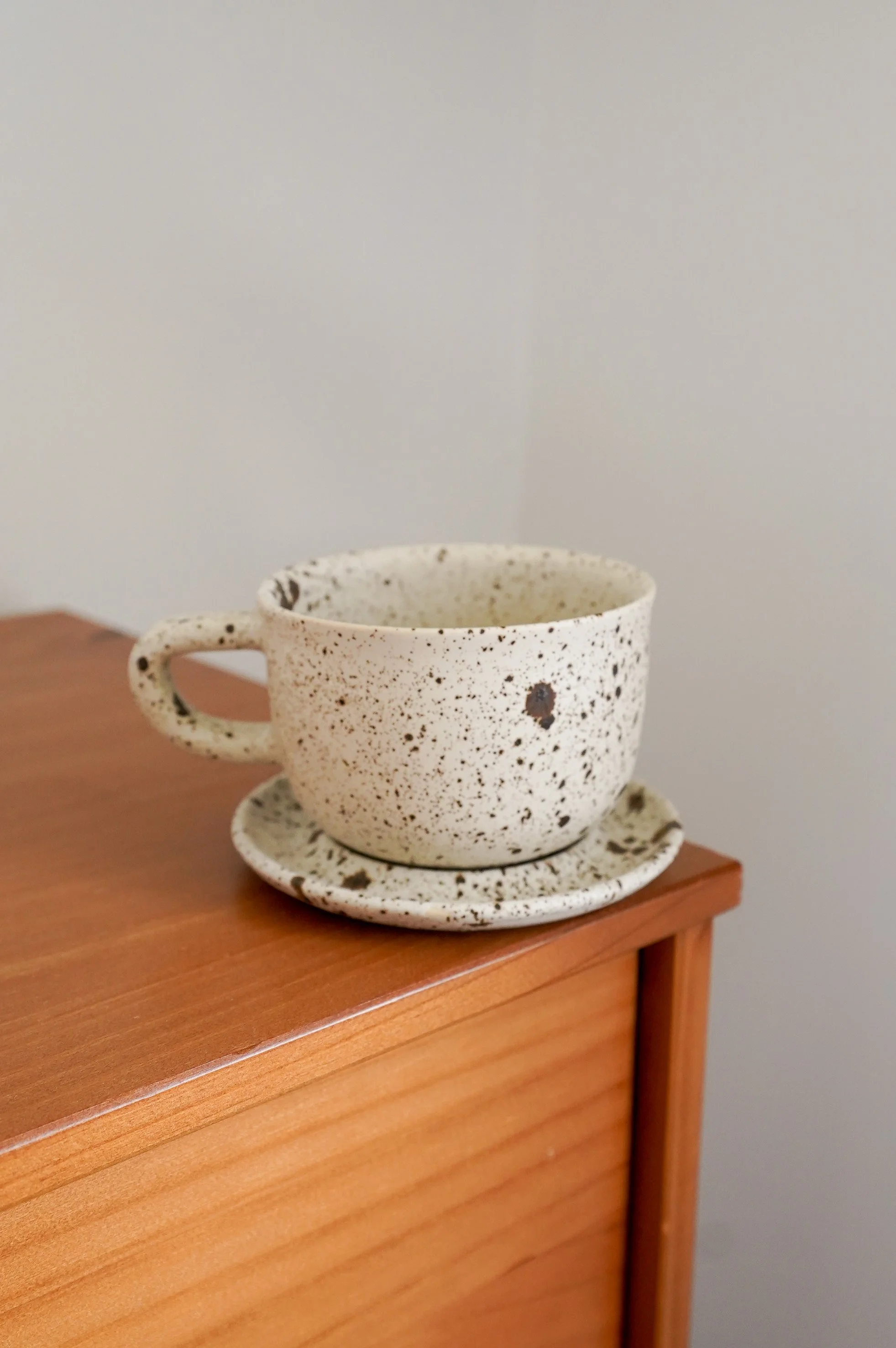 Splatter 12 oz Mug and Saucer