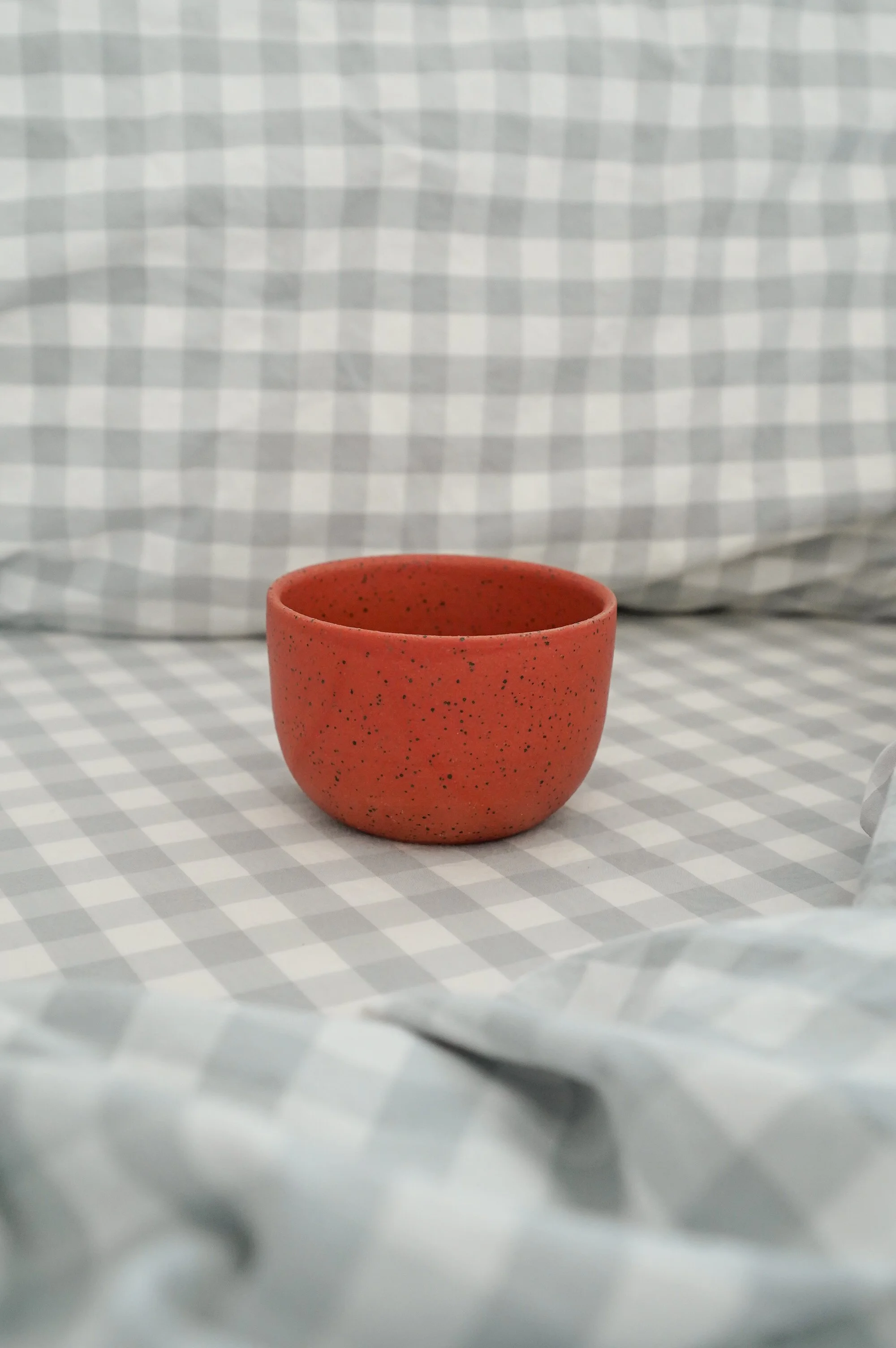 Speckled Red Round Cappuccino Cup