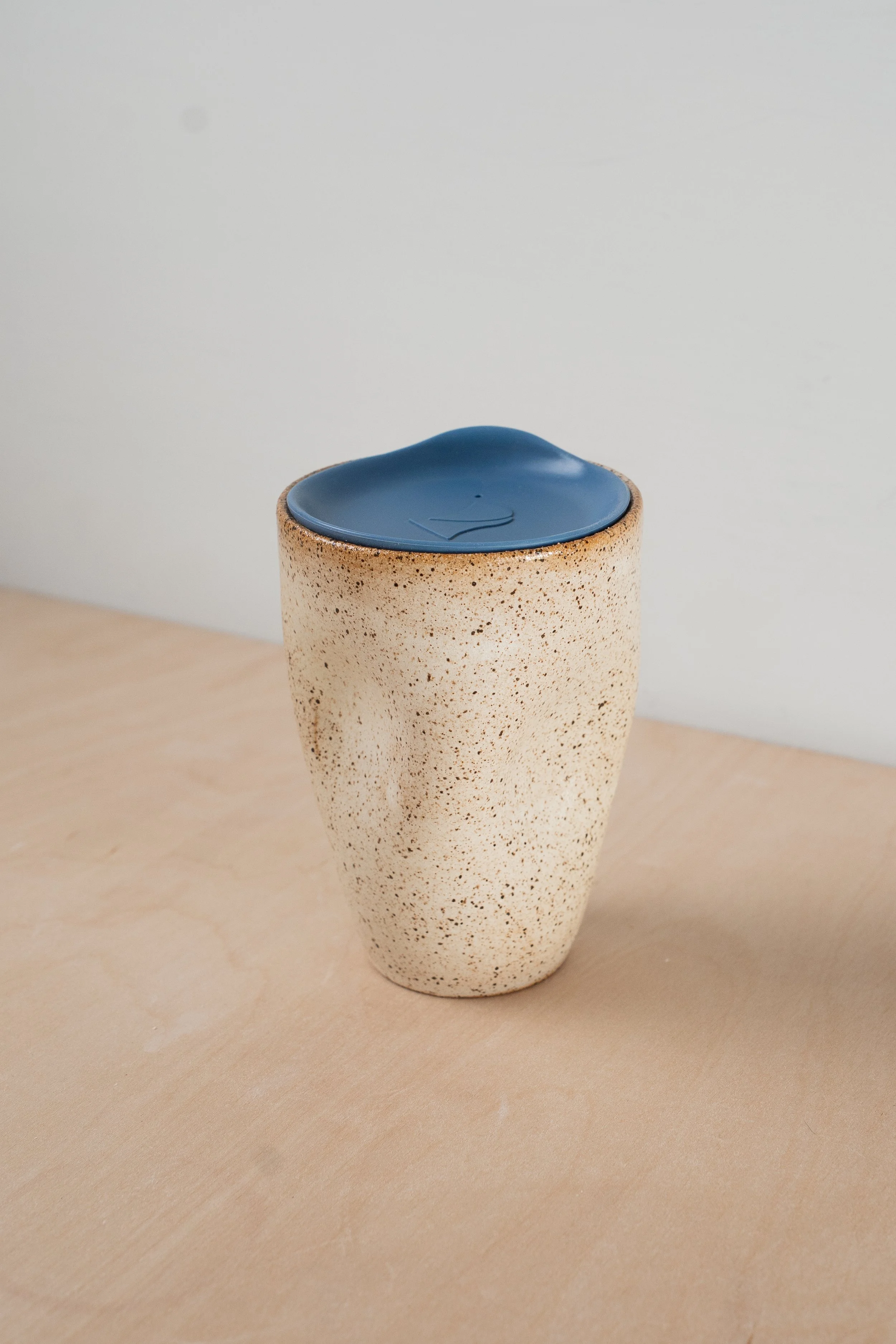 Cream Speckled Dimple Cup