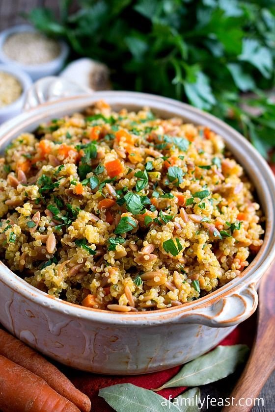 Pilaf de quinoa y garbanzos