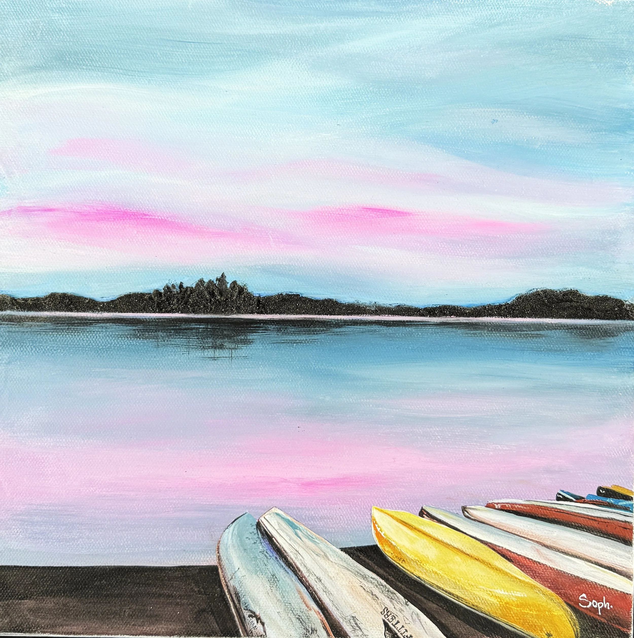 Algonquin Canoe Parking 12x12.jpg