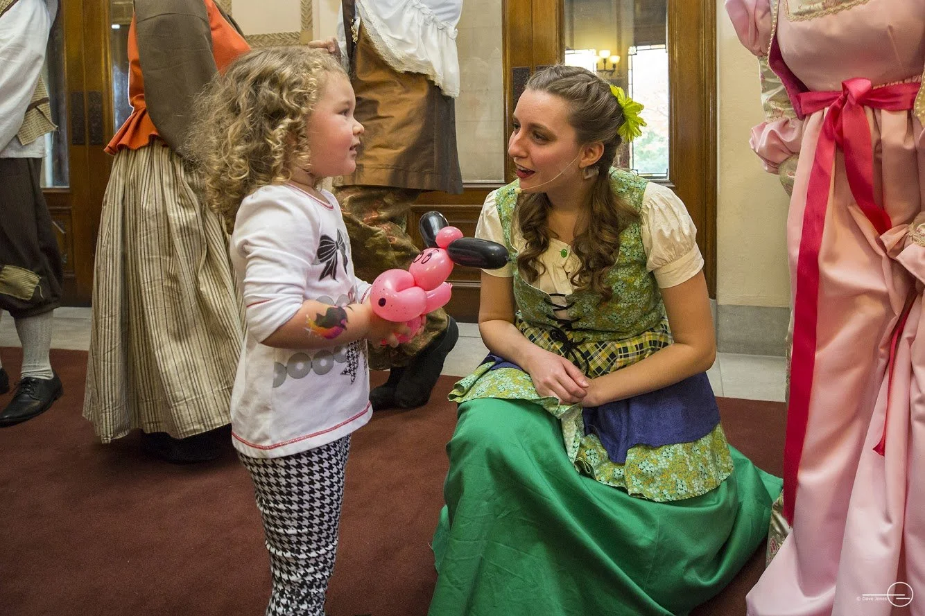 Post-performance of children's opera, "Jack and the Beanstalk" by John Davies. Finger Lakes Opera. Canandaigua, NY. 
