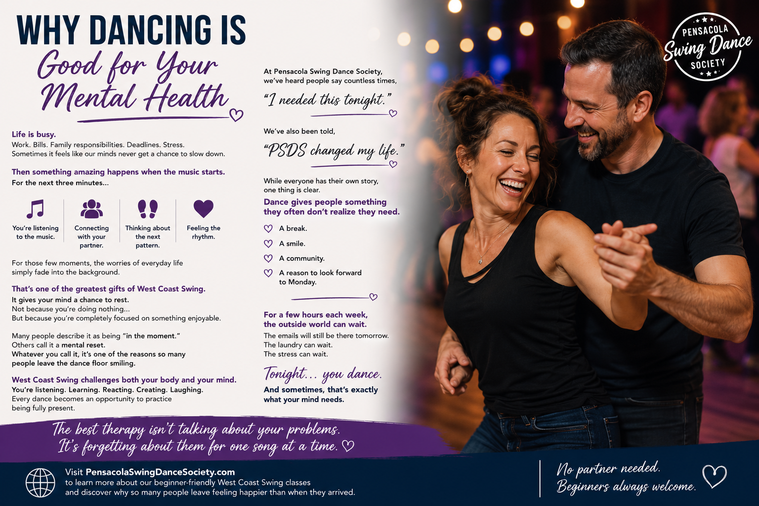 # Why Dancing Is Good for Your Mental Health Life is busy. 