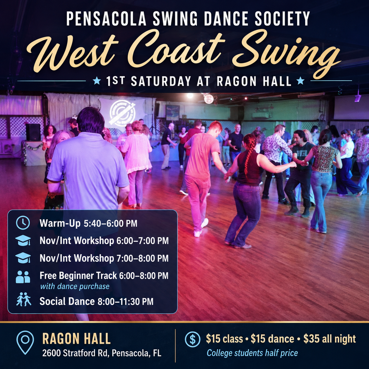First Saturday: The West Coast Swing Night to Be in Pensacola