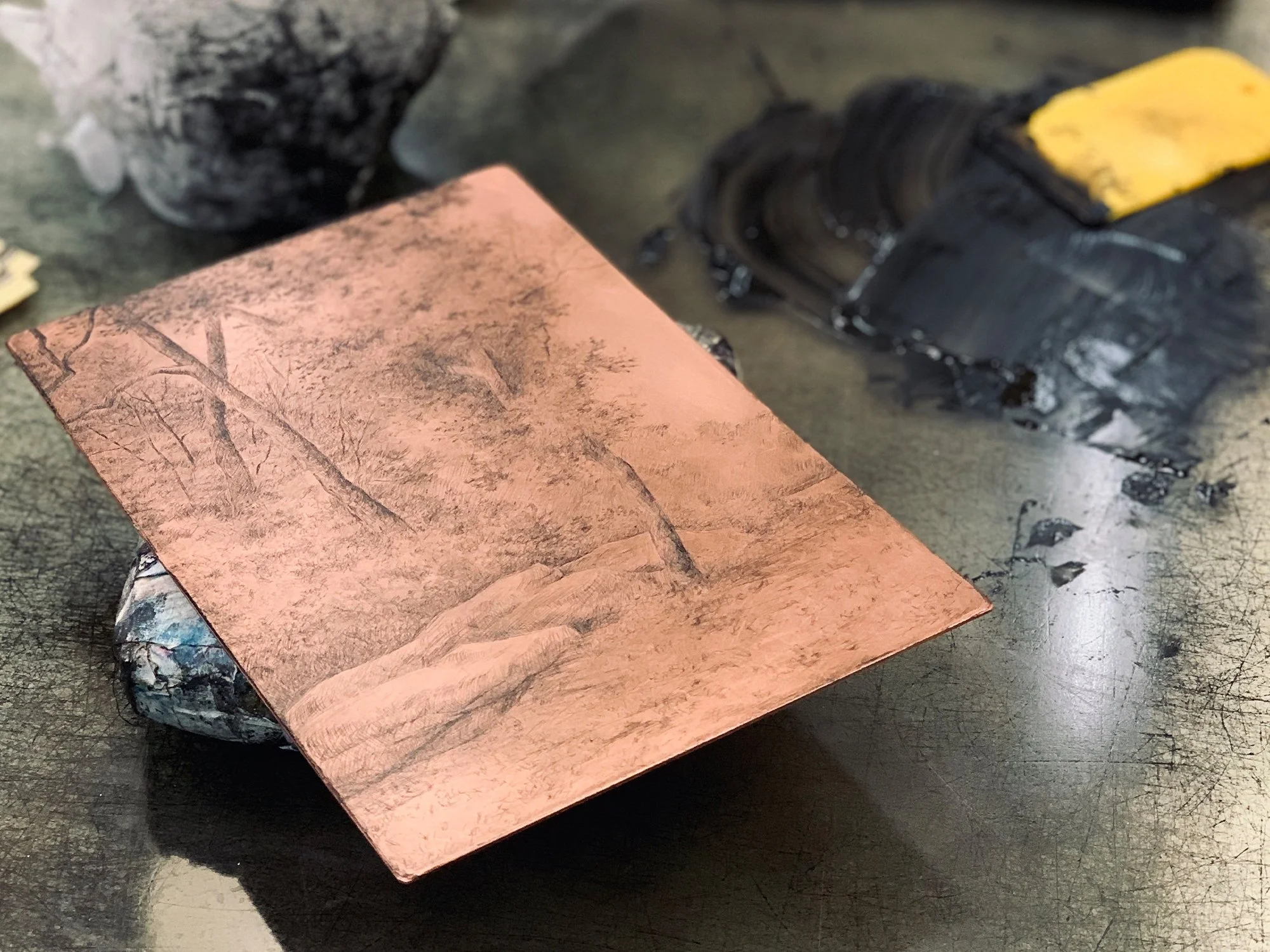 My First Etching: Process, Intuition, and Returning to Printmaking