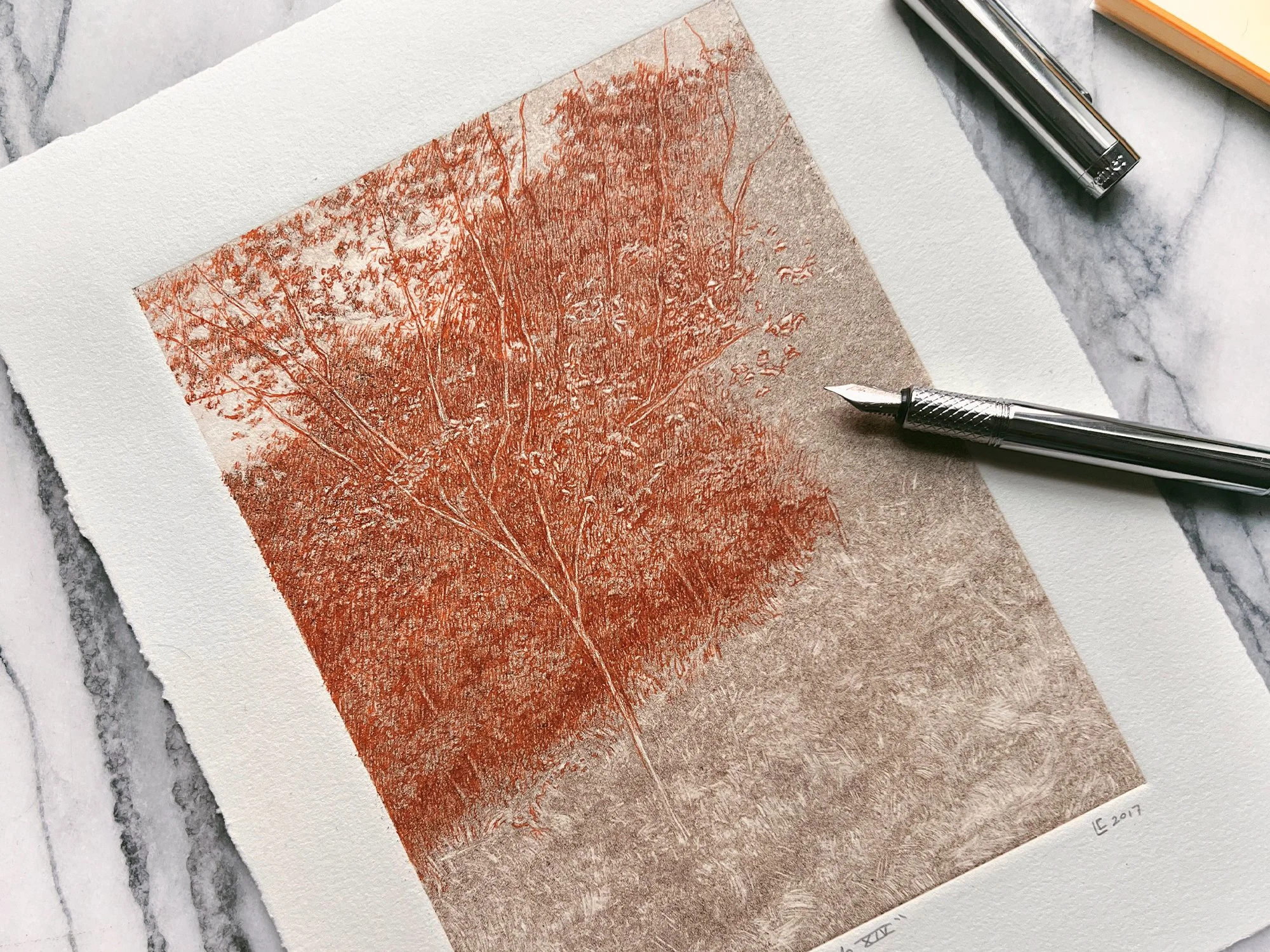 Printmaking Process: Monotype, Etching, and Drawing