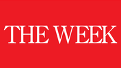 Red logo with the words 'The Week' in white text