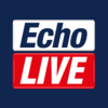 Echo LIVE logo with blue background and red and white text