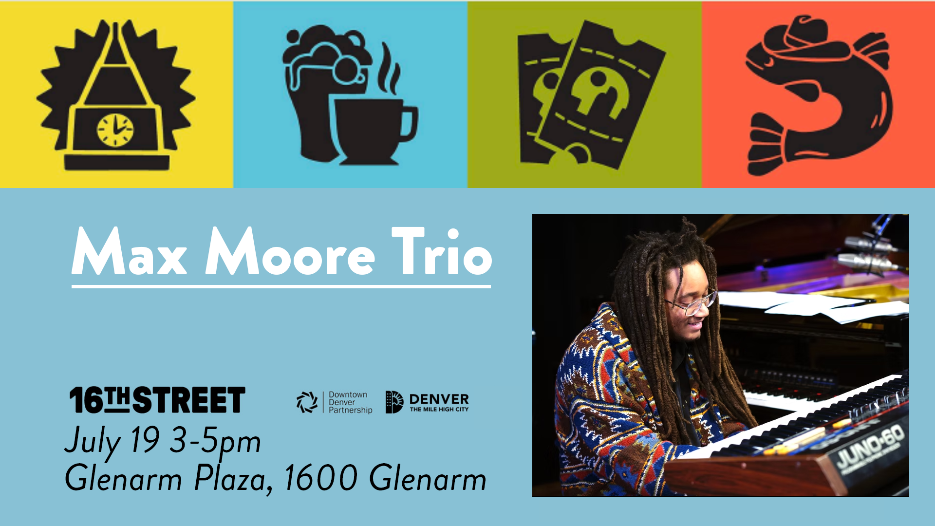 Max Moore Trio at 16th Street Mall