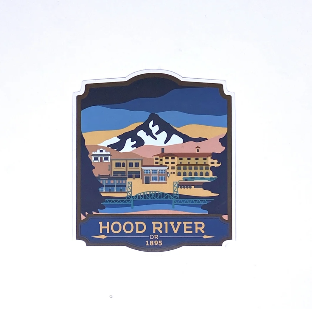 Hood River, Oregon - 2.5" Vinyl Sticker