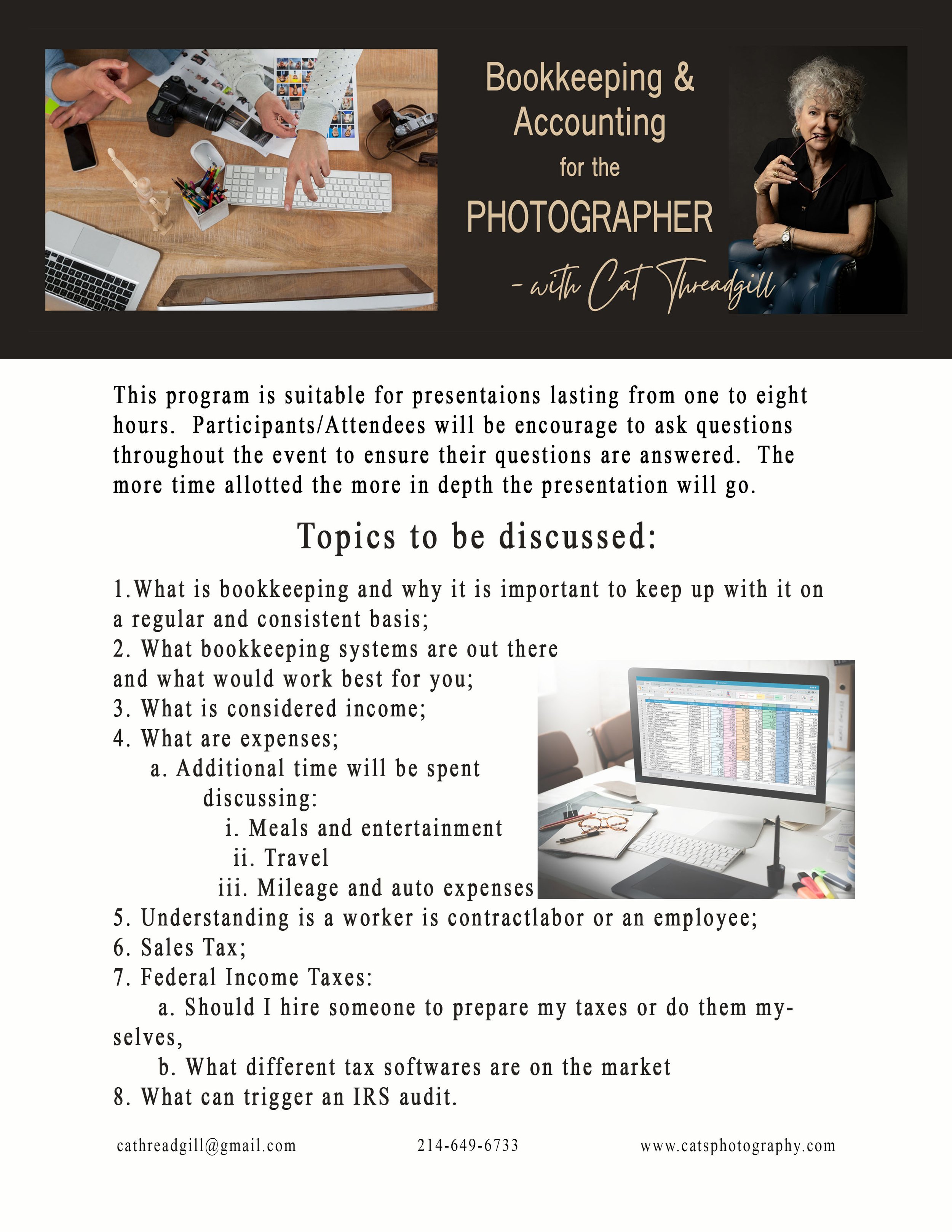 Bookkeeping &amp; Accounting for Photographers with Cat Threadgill