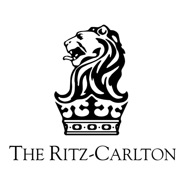 Black and white logo of a lion's head on top of a crown, with the text 'The Ritz-Carlton' below.